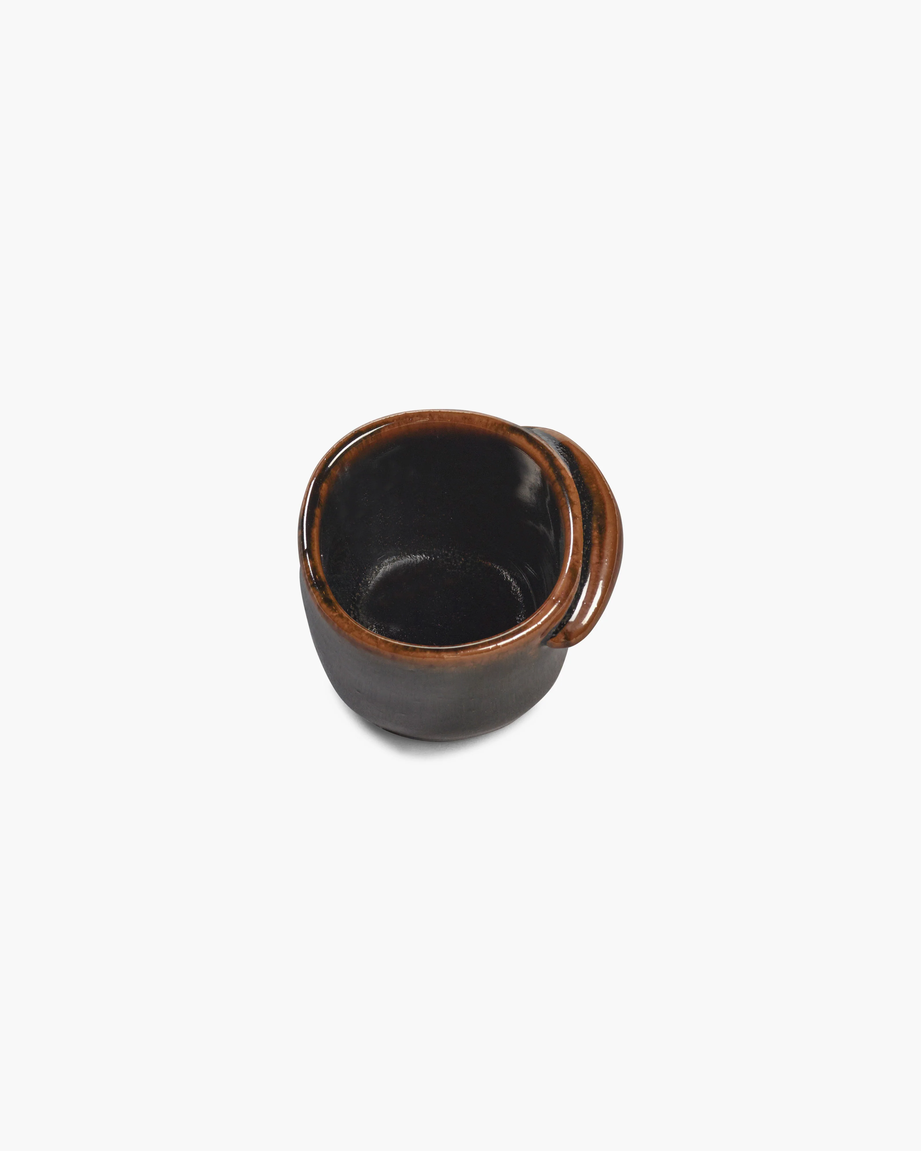 Coffee cup without handle dark brown Out of lines - Image 2