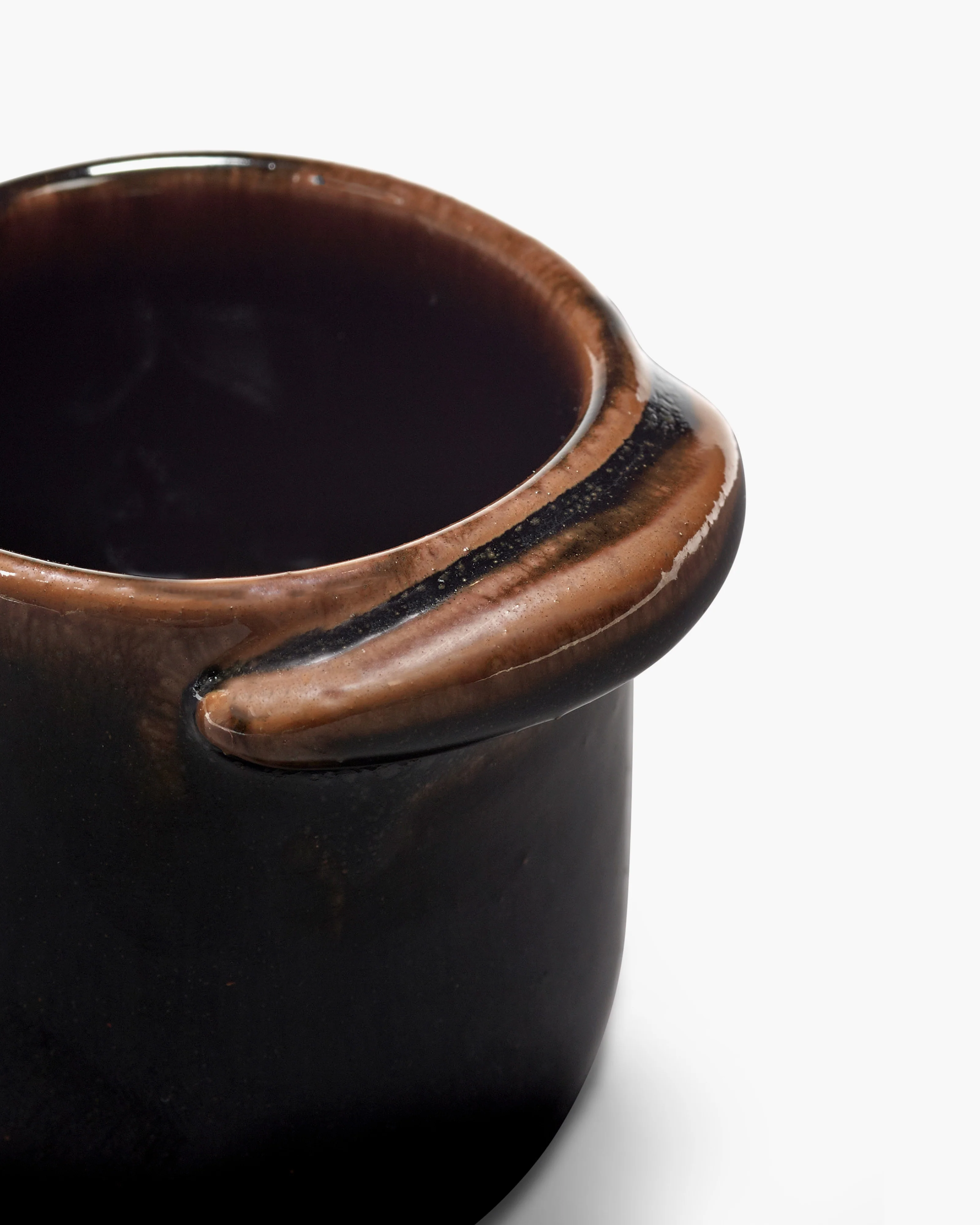 Coffee cup without handle dark brown Out of lines - Image 4