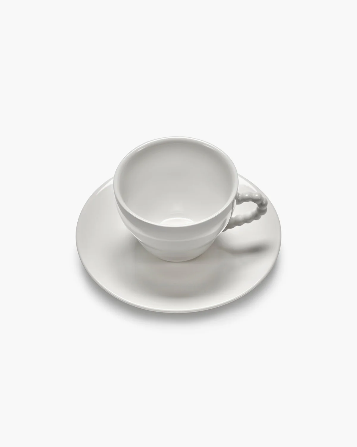 Cup and saucer white Perle Fine Les Objets Mouleversants - Image 5