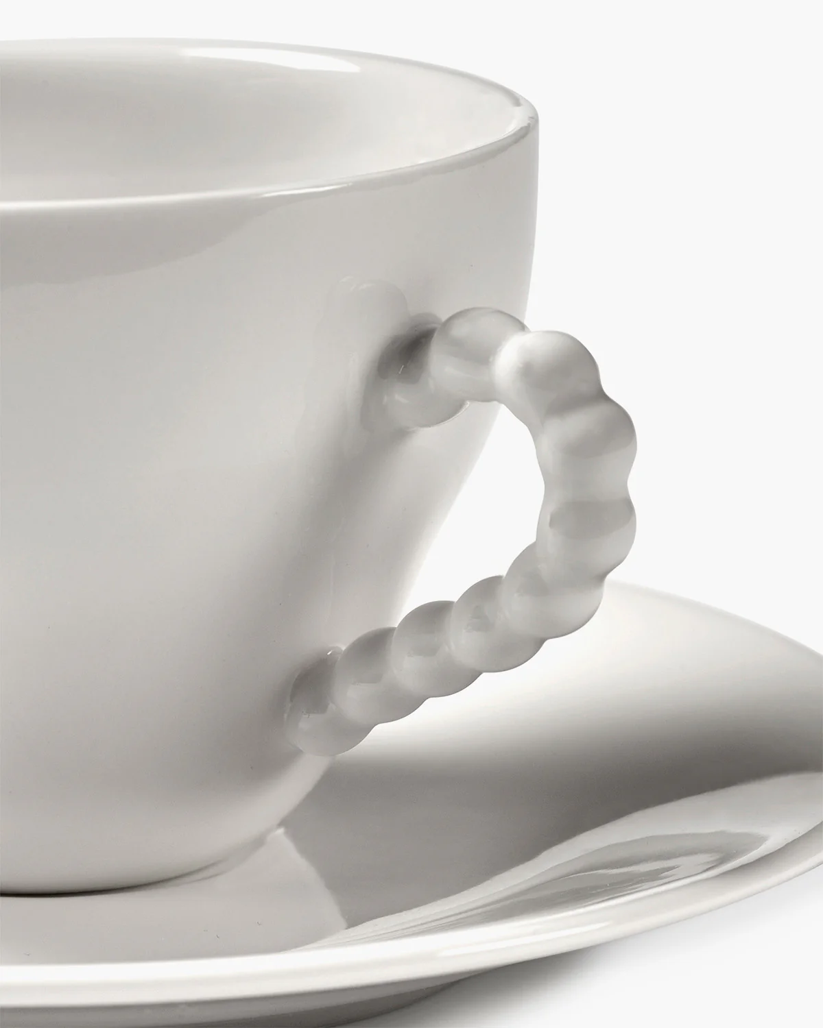 Cup and saucer white Perle Fine Les Objets Mouleversants - Image 6