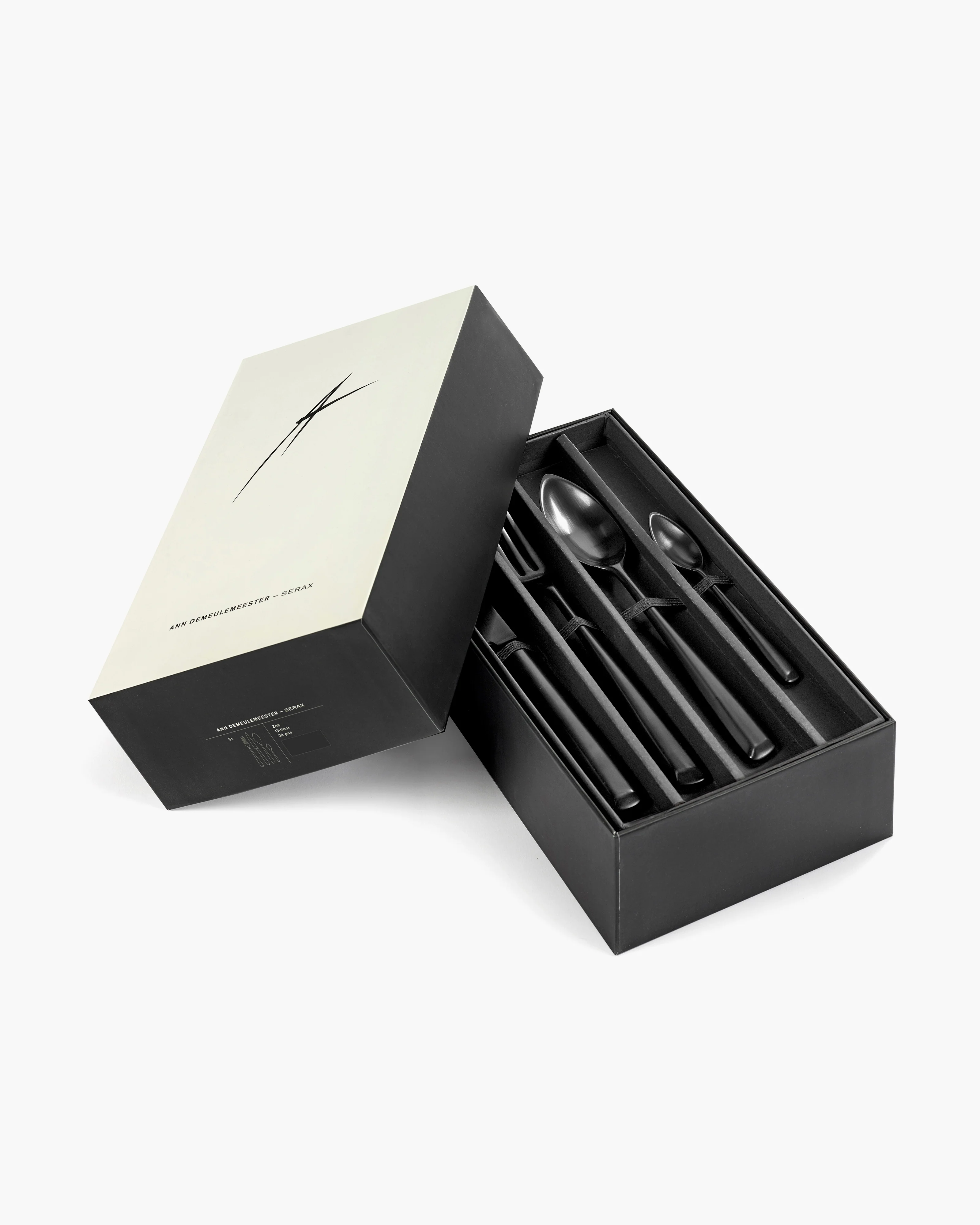 Cutlery set in giftbox 24 pcs black Zoë - Image 2