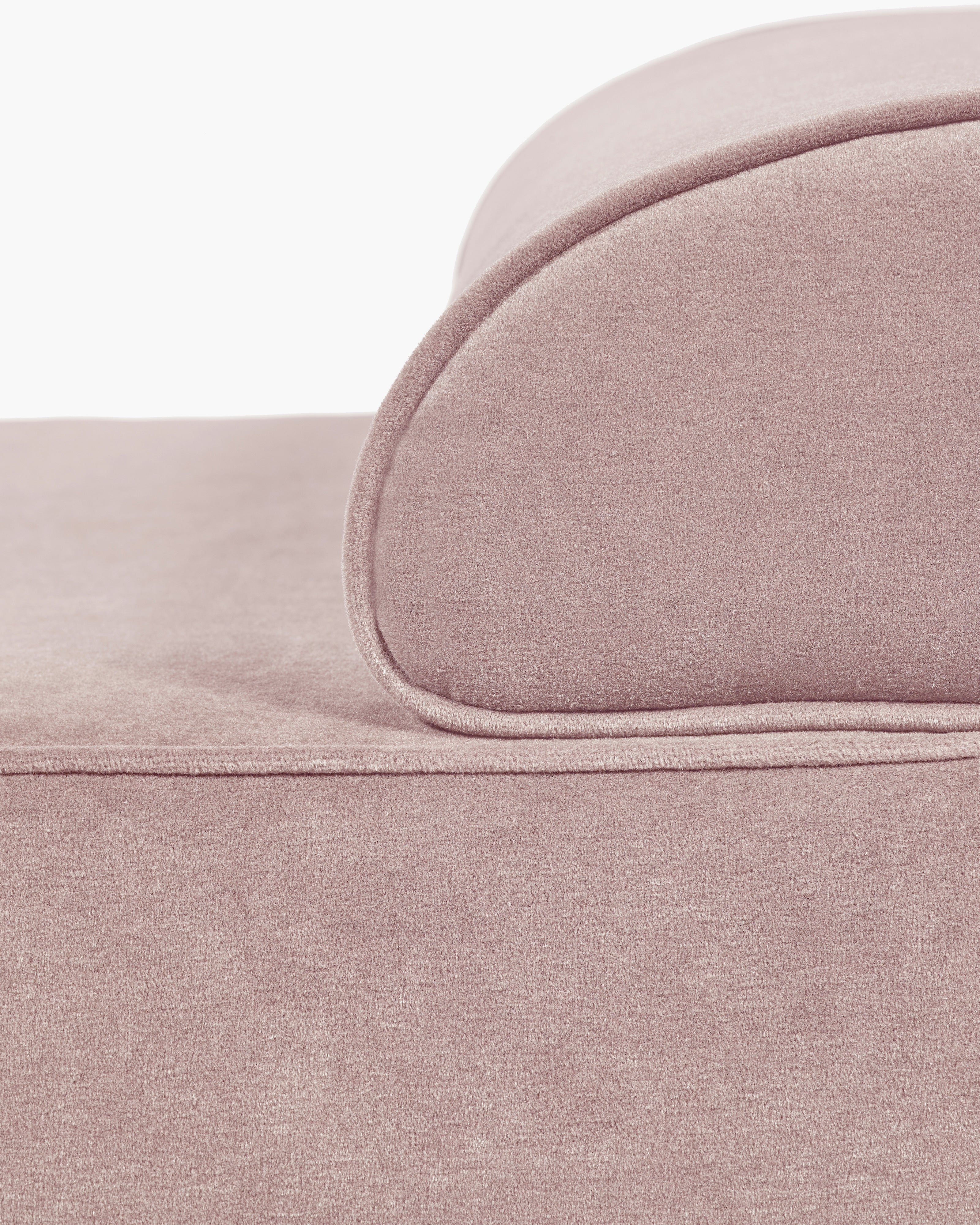 Daybed velvet rose + frame oak stained black Beth - Image 5
