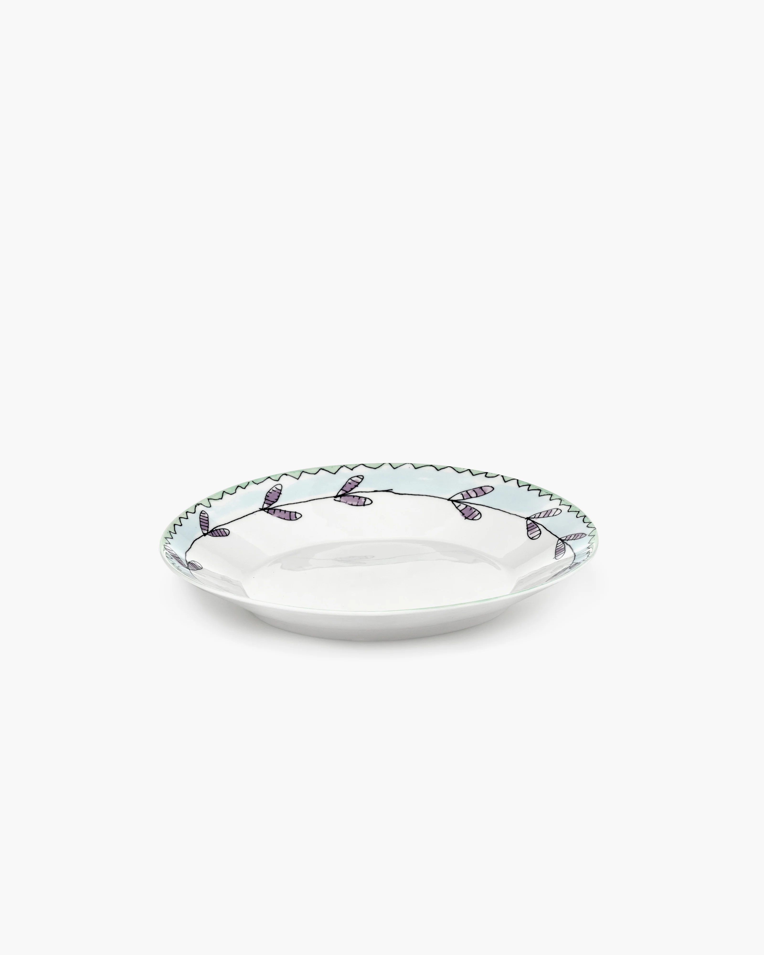 Deep plate L Blossom milk Midnight Flowers