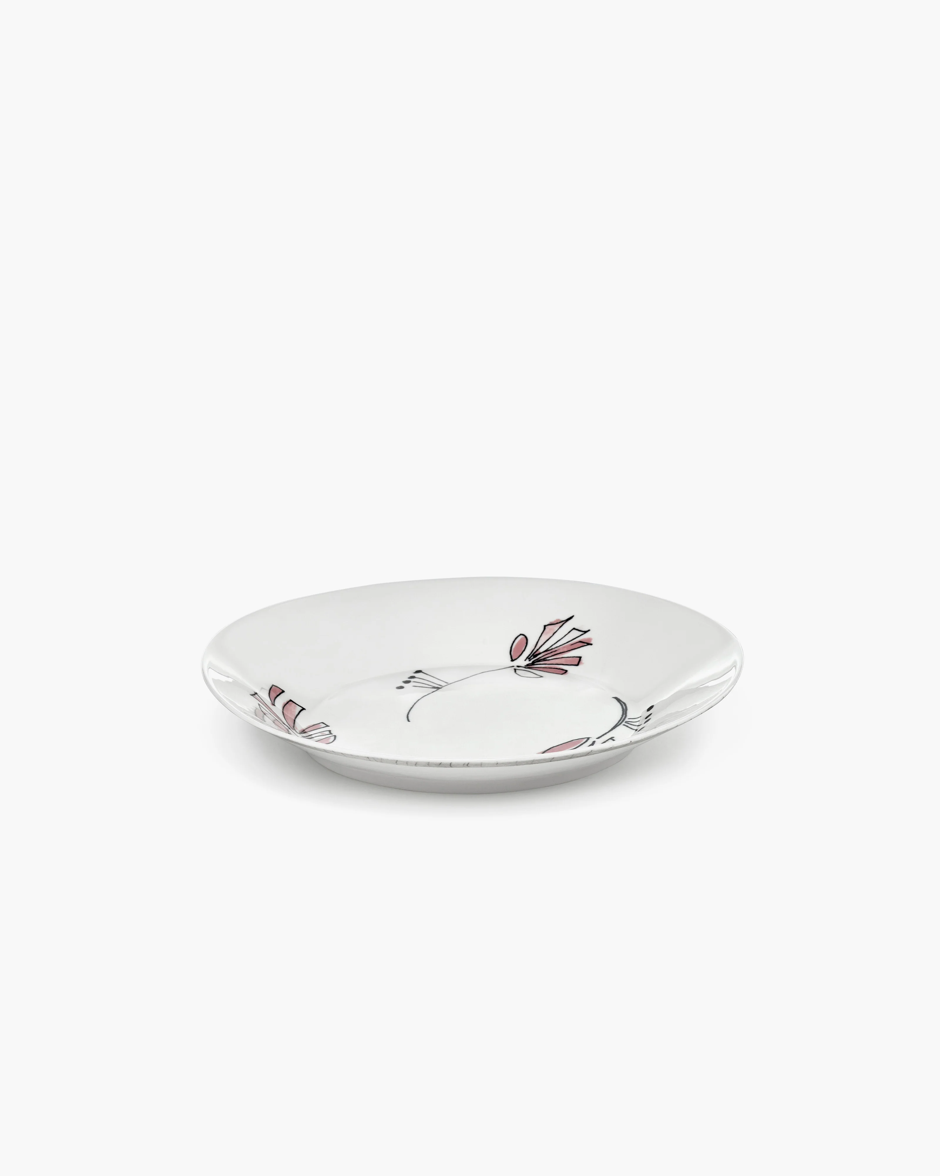 Deep plate L Fiore rosa Midnight Flowers