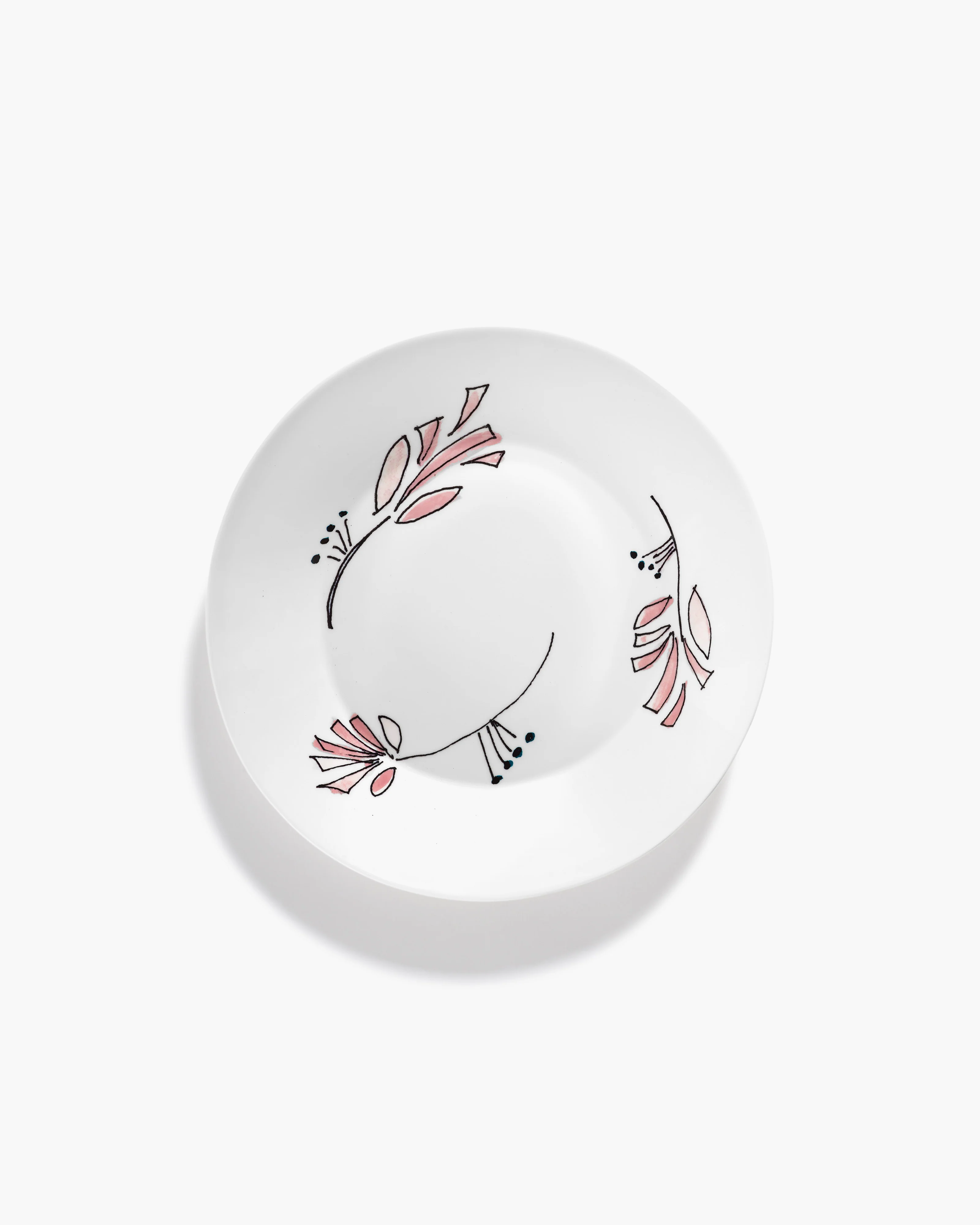 Deep plate L Fiore rosa Midnight Flowers - Image 2