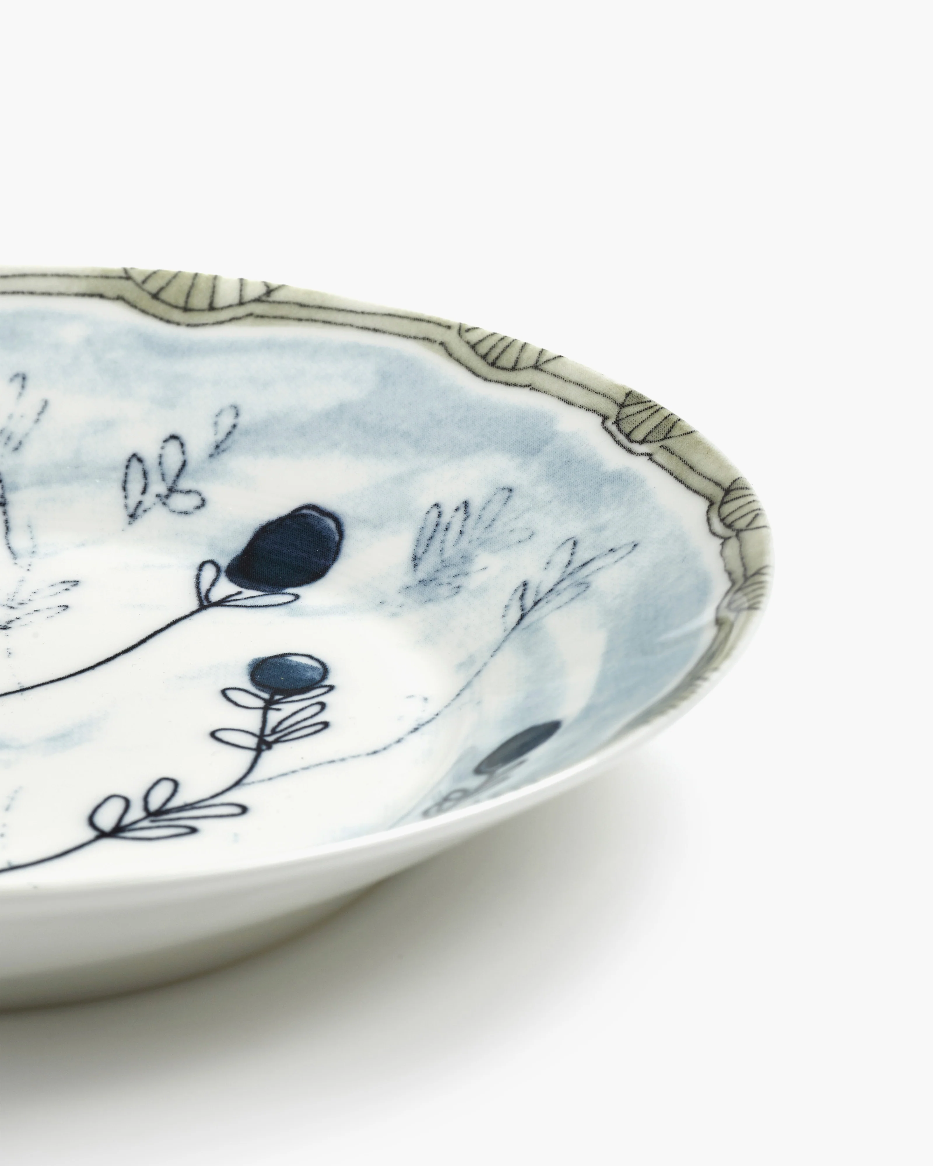 Deep plate L Mirtillo tea Midnight Flowers - Image 4