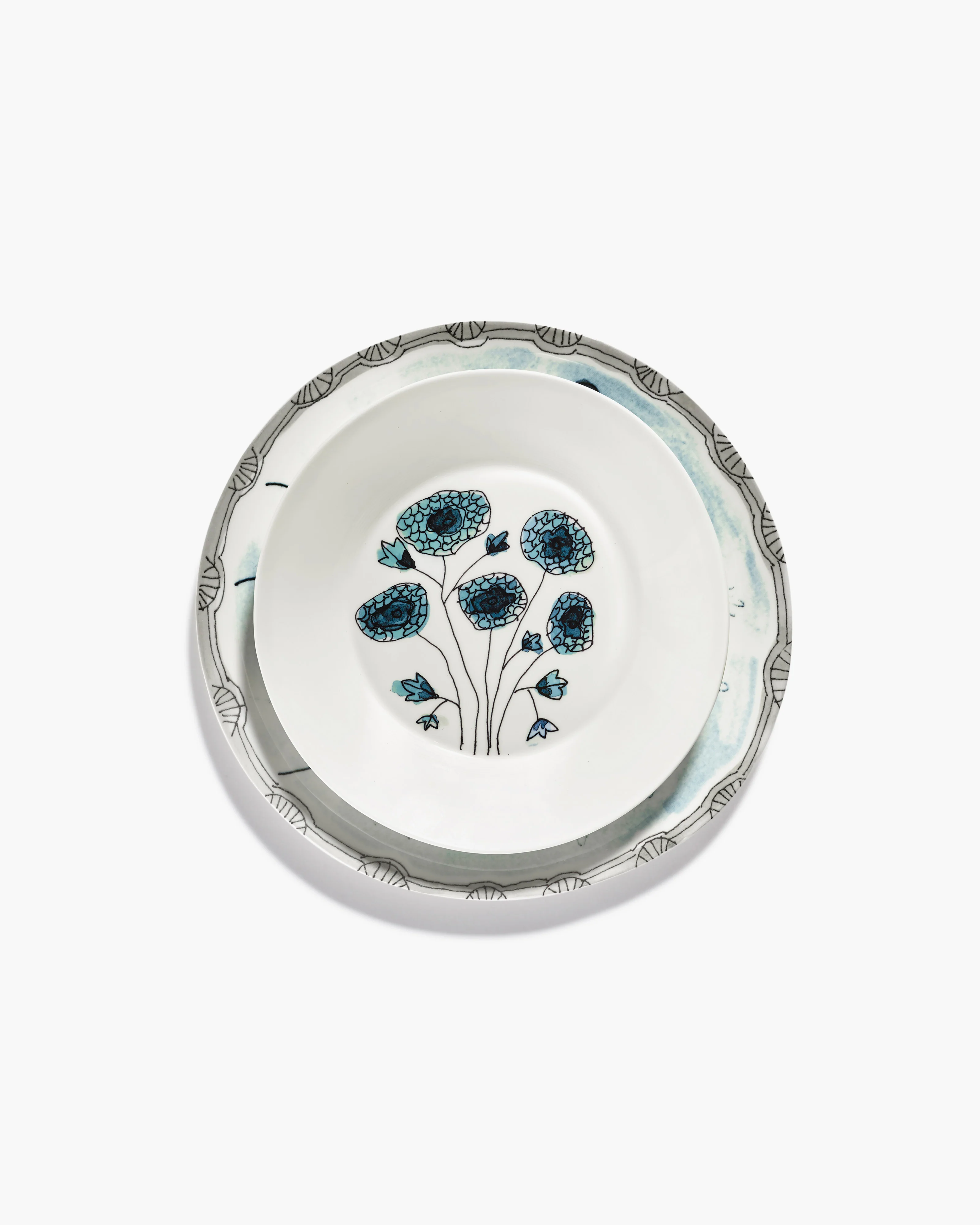 Deep plate M Anemone vaniglia Midnight Flowers - Image 5