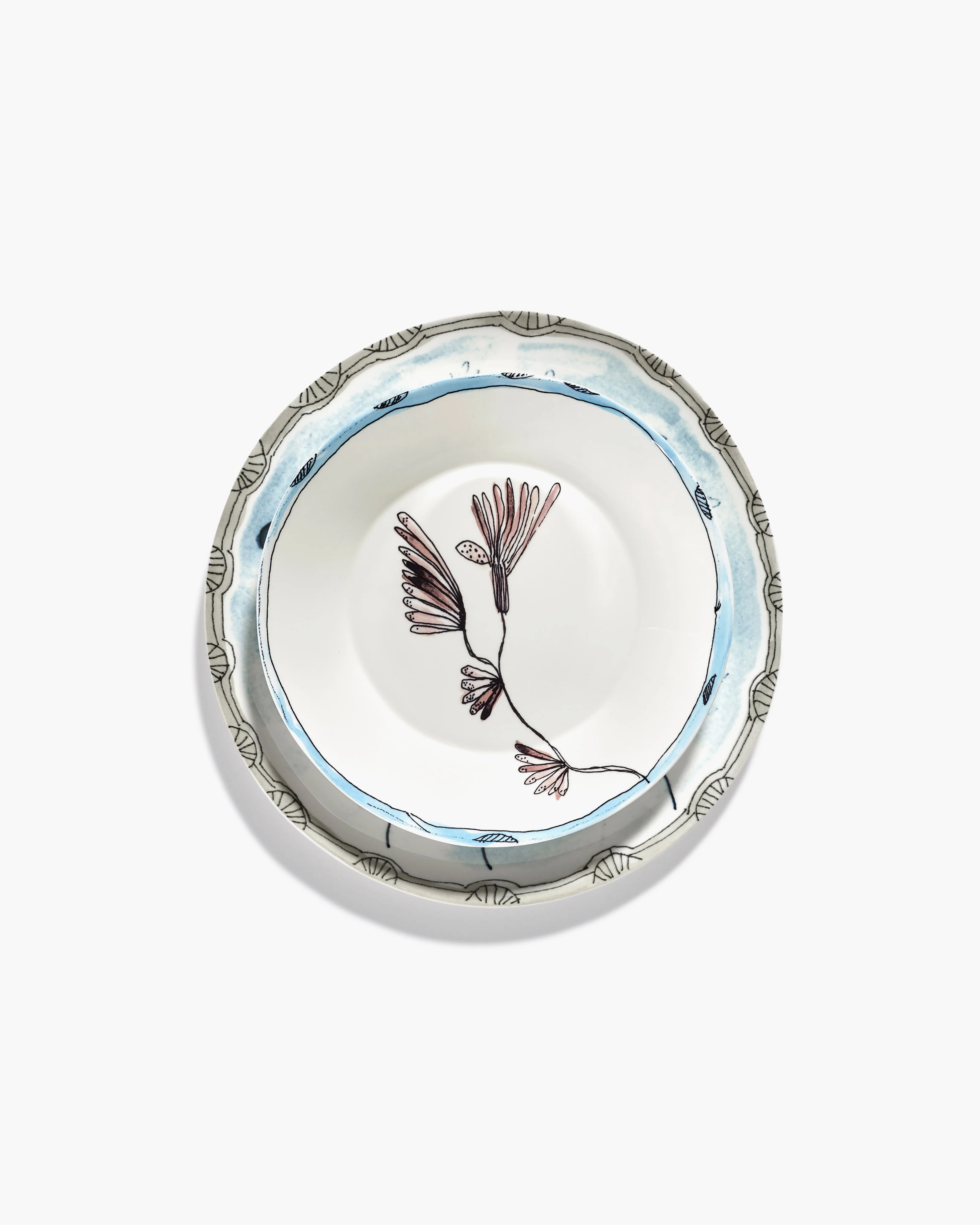 Deep plate M Camelia aubergine Midnight Flowers - Image 5