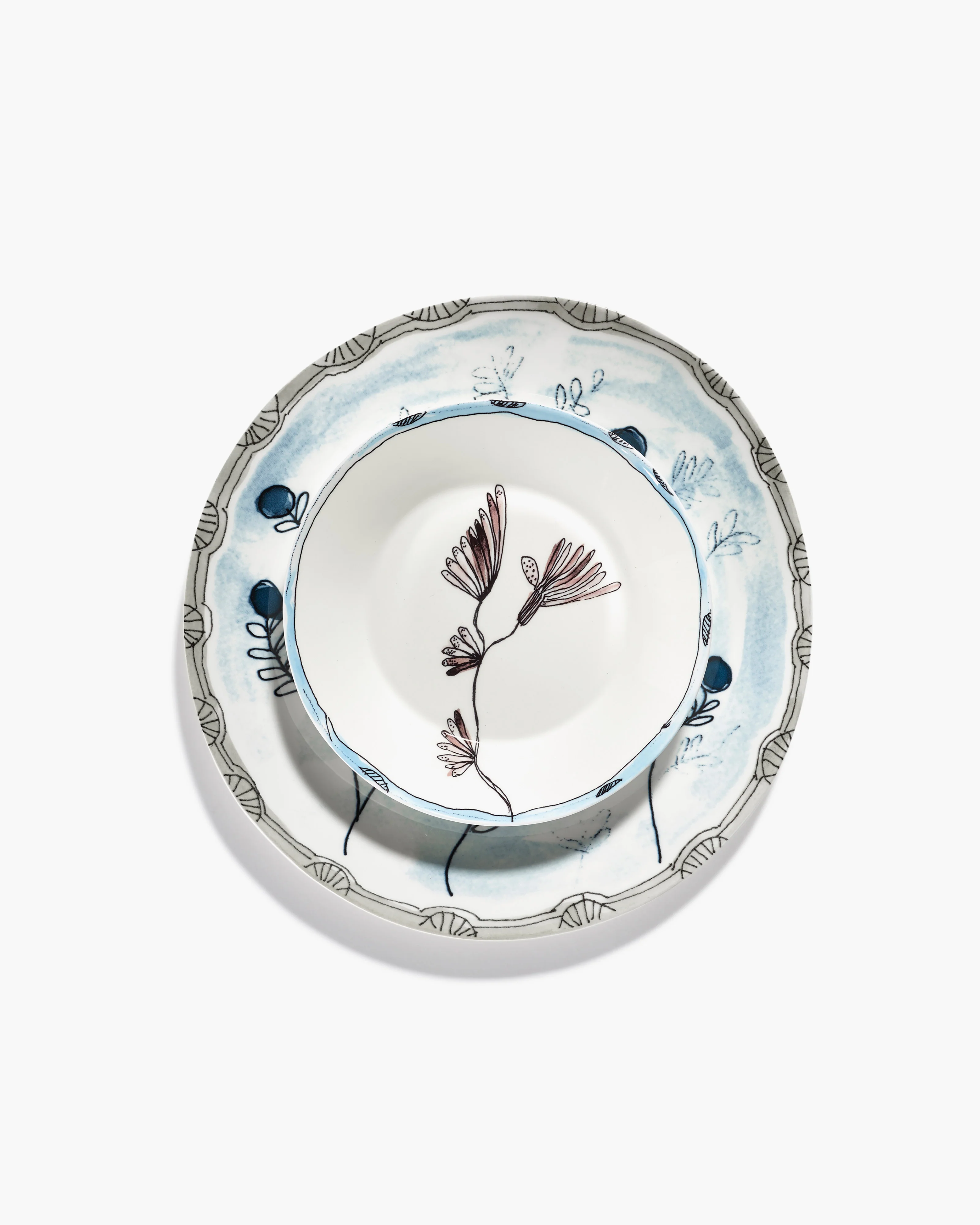 Deep plate S Camelia aubergine Midnight Flowers - Image 5