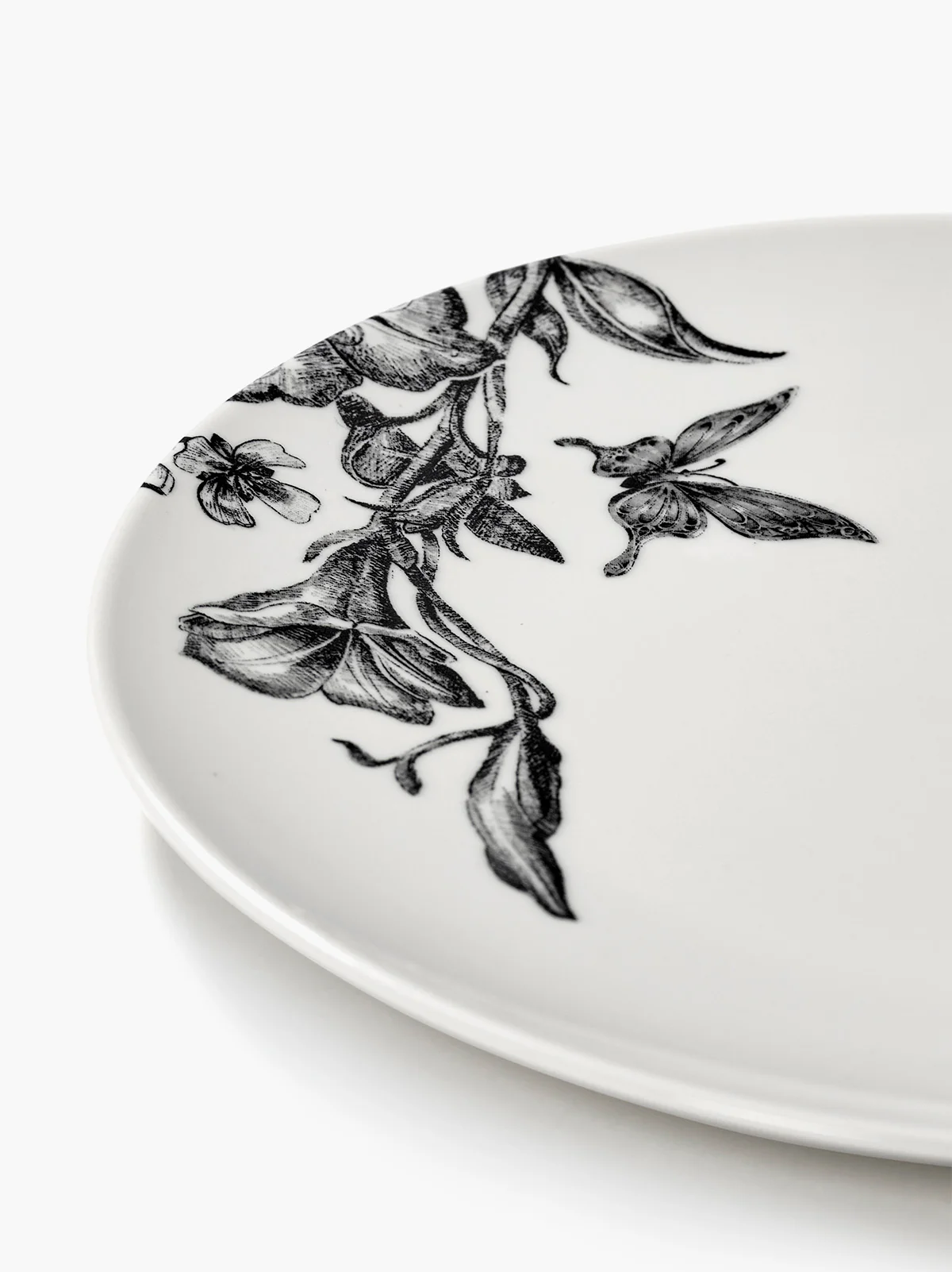 Dessert plate magical blossom white - black Unity - Image 5