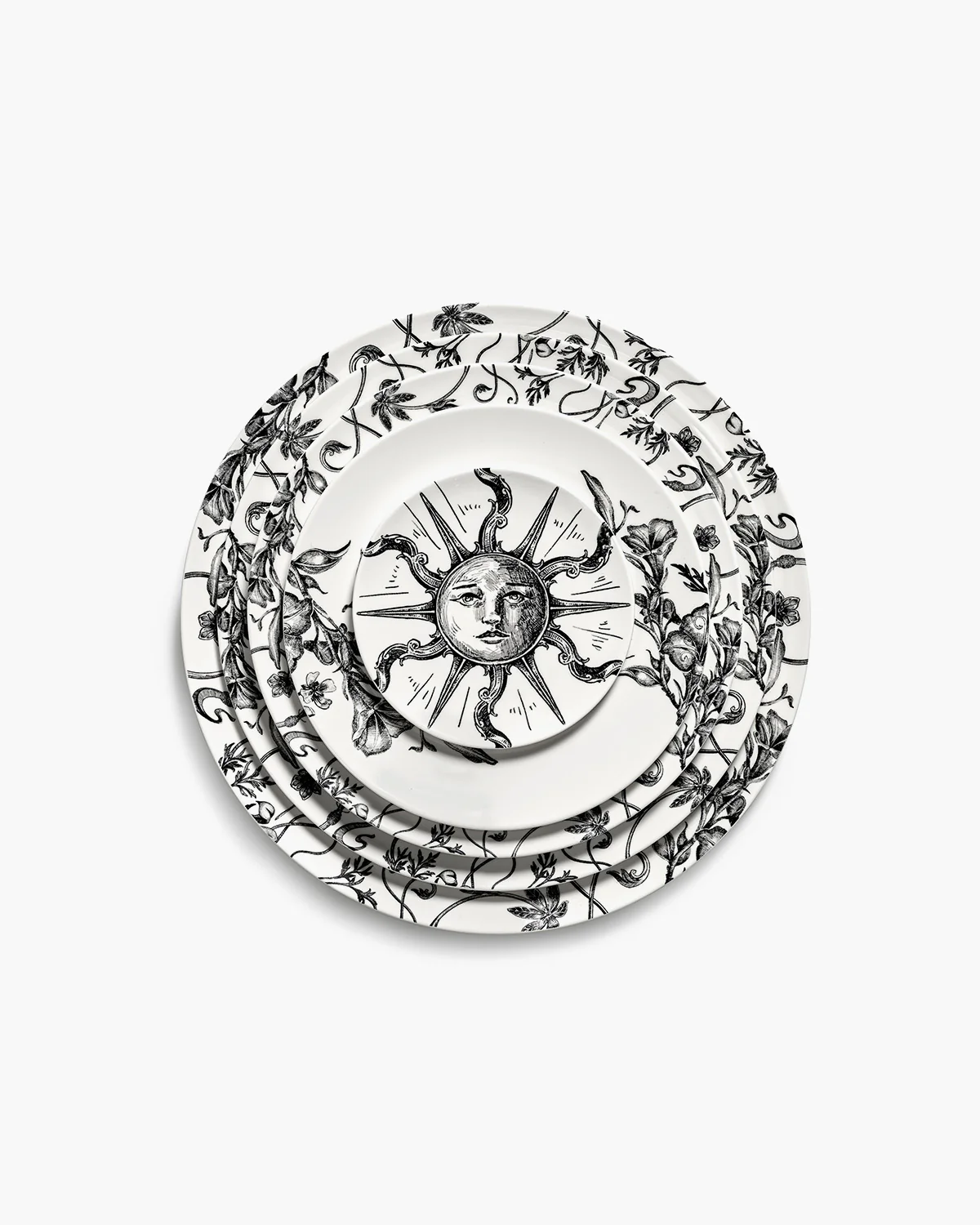 Dessert plate magical blossom white - black Unity - Image 6