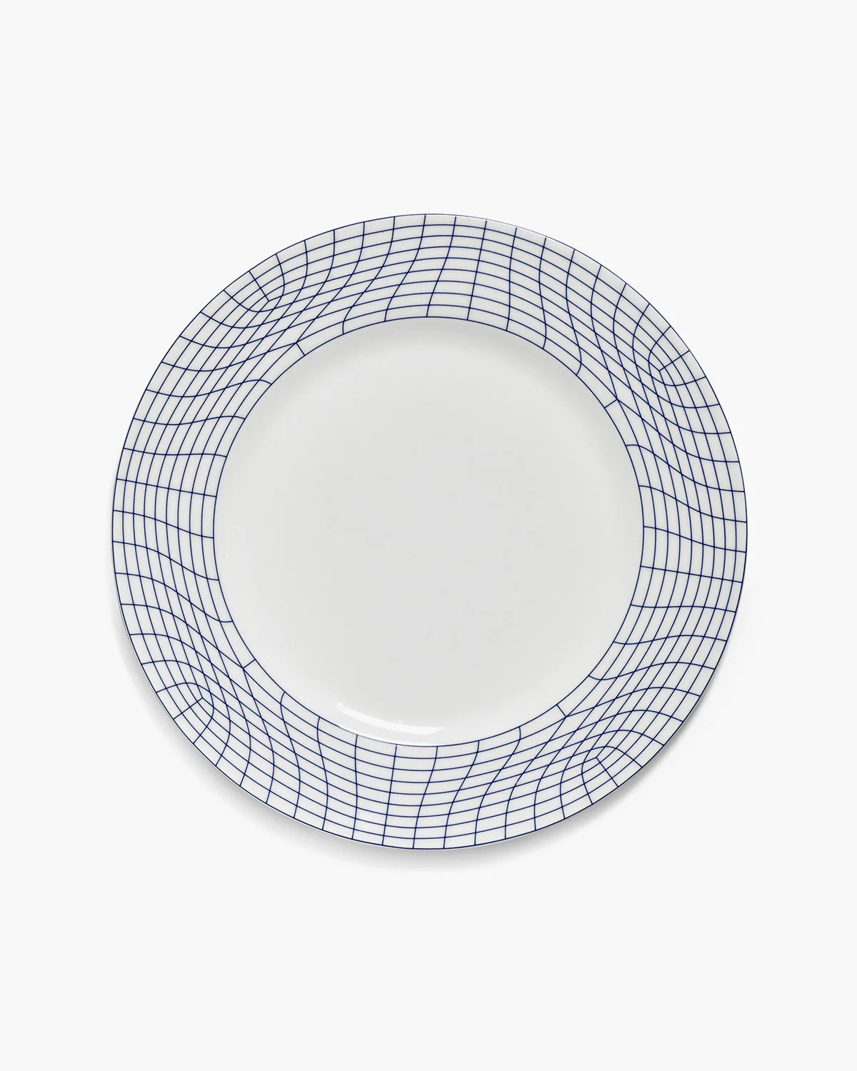Dinner plate 01 white - blue Nido