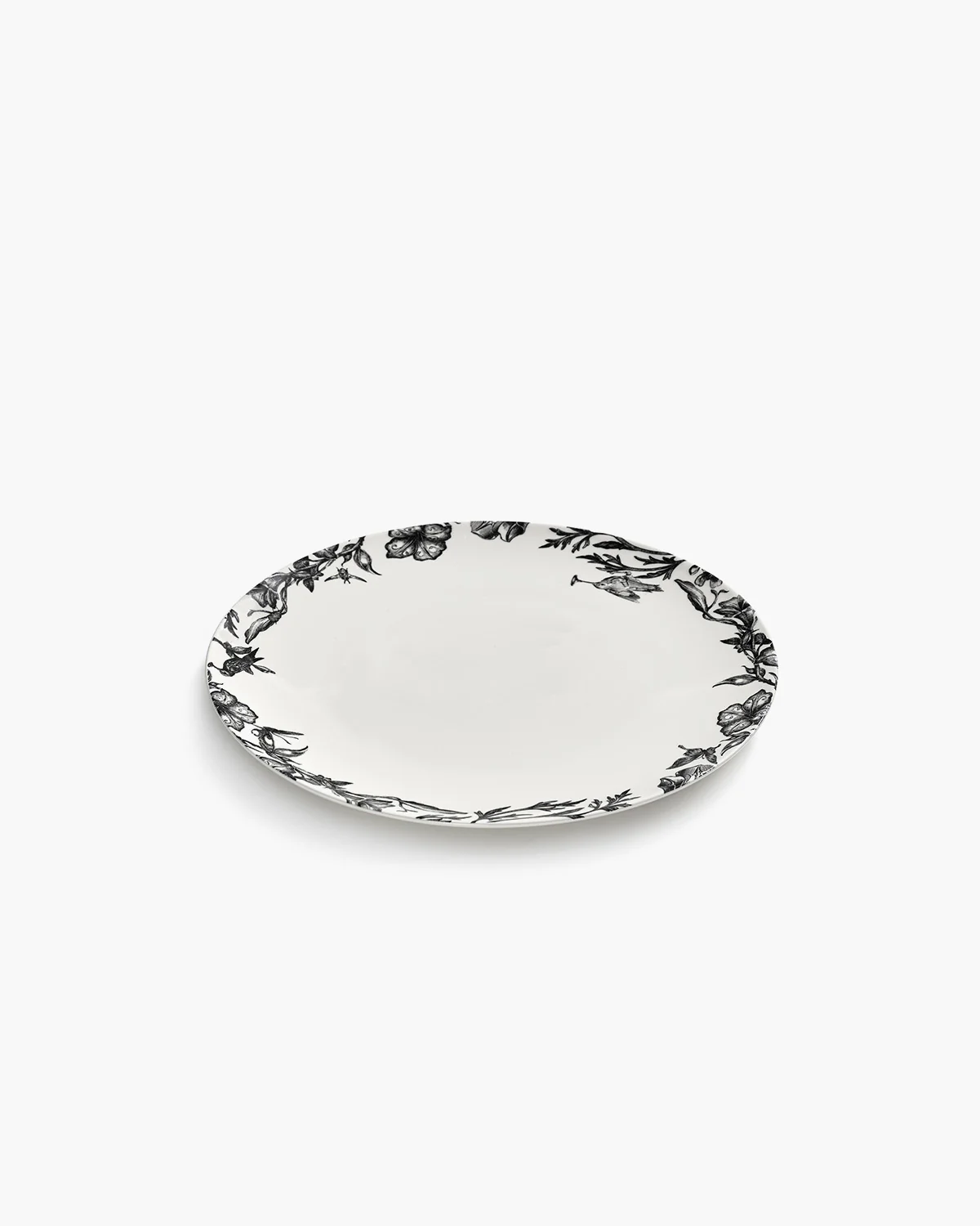 Dinner plate enchanted garden white - black Unity - Image 3