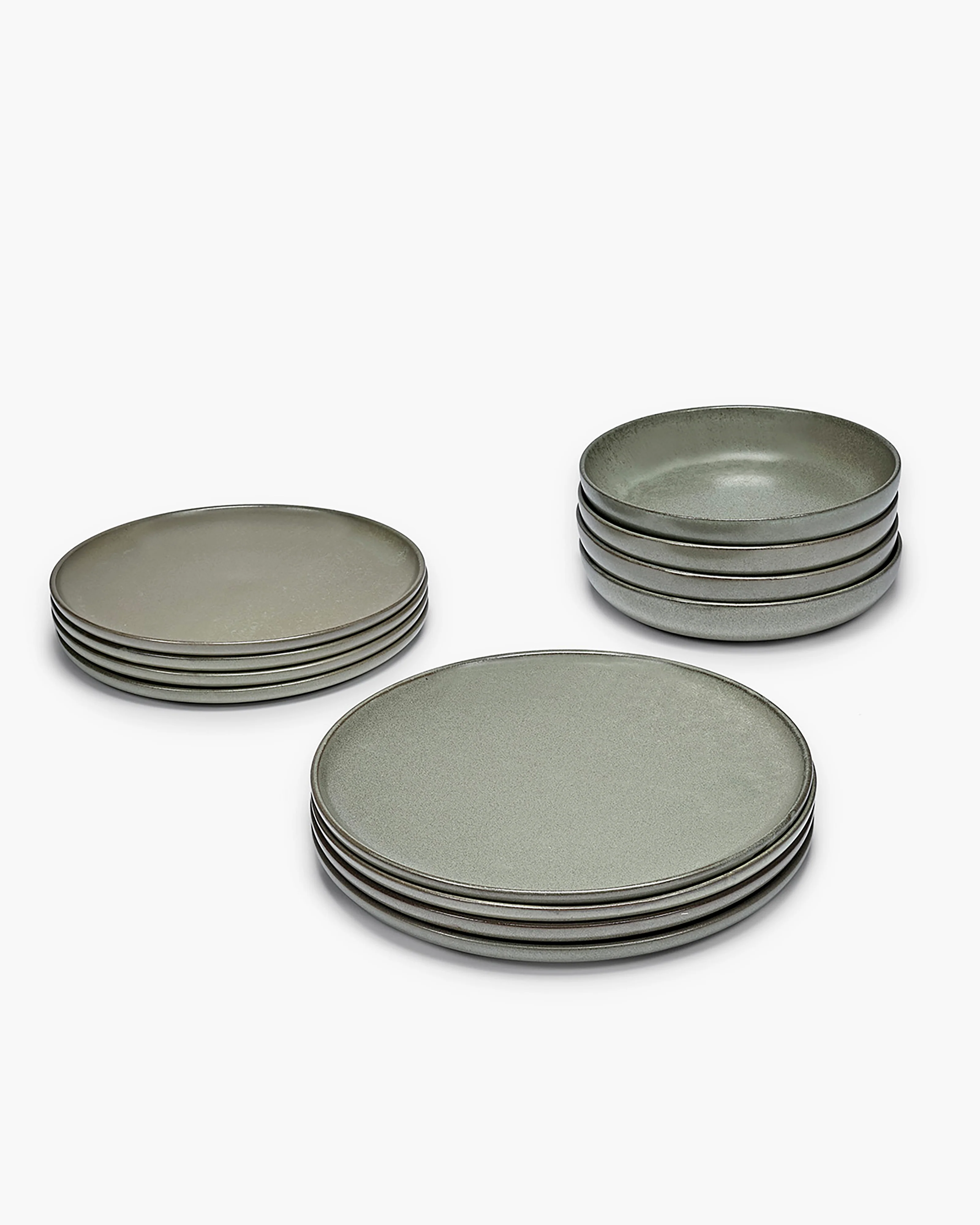 Dinner Set 12 pieces camogreen Surface - Image 5