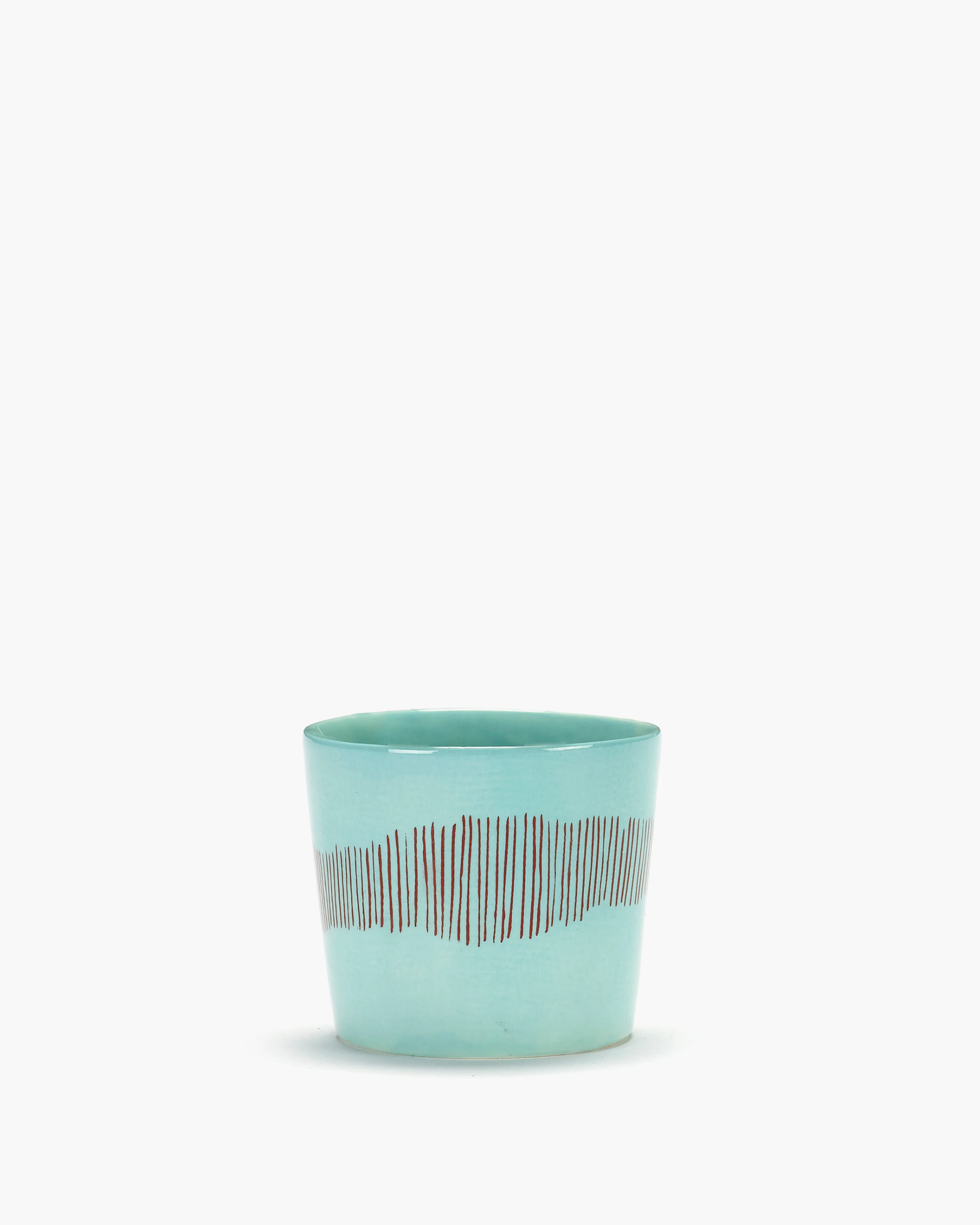 Espresso cup 15cl azure - red stripes Feast
