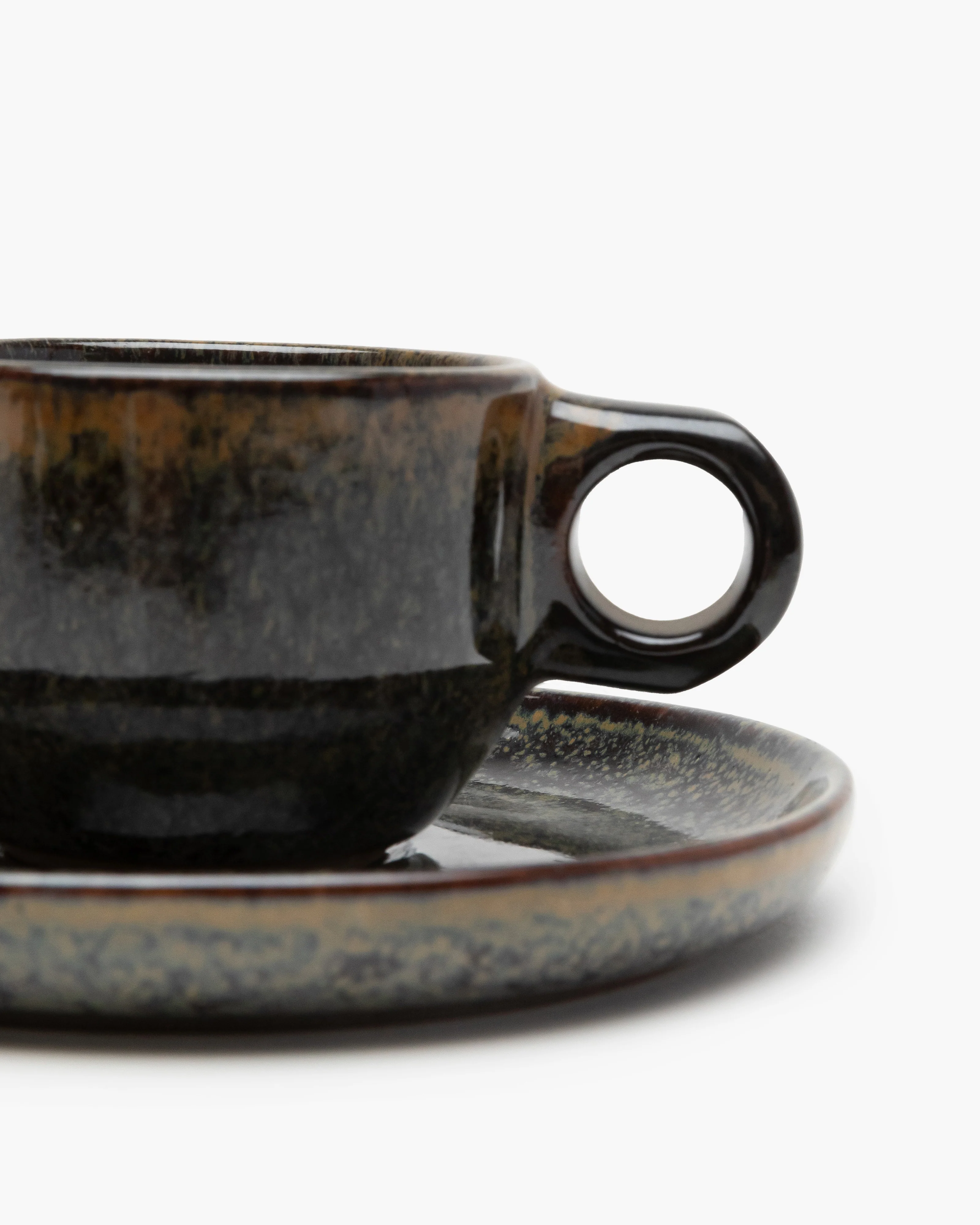 Espresso cup with saucer indi gray Surface - Image 3