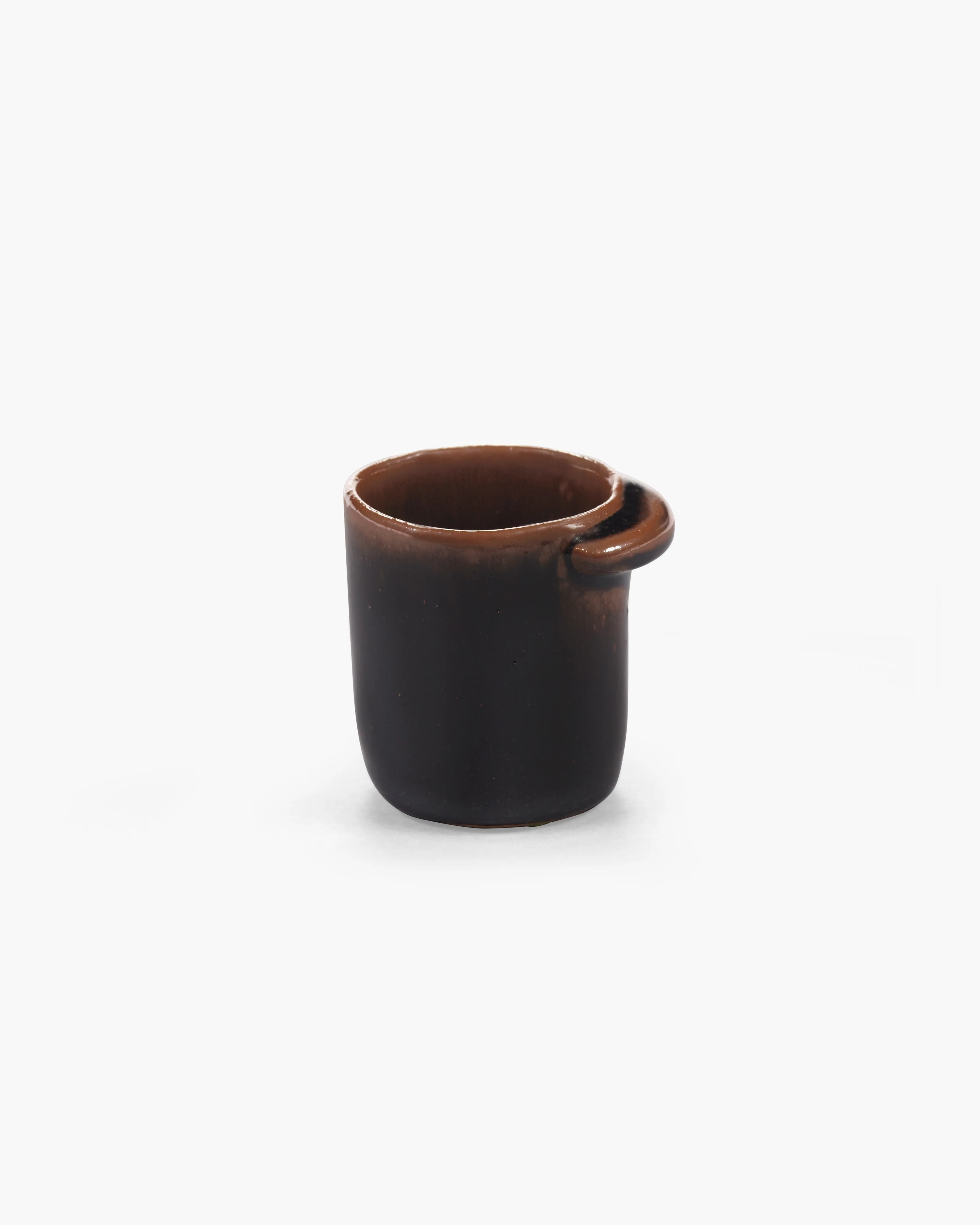 Espresso cup without handle dark brown Out of lines