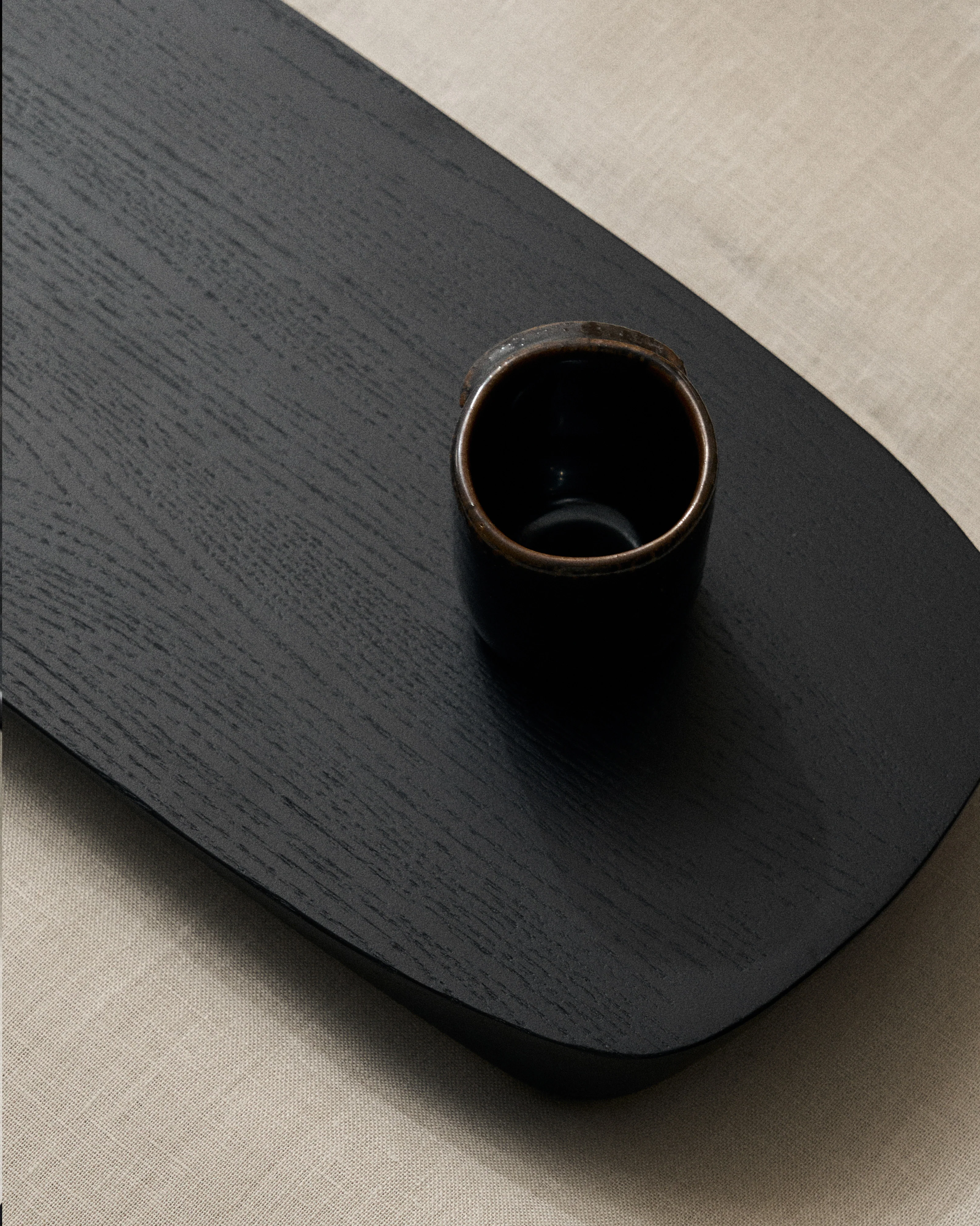 Espresso cup without handle dark brown Out of lines - Image 2