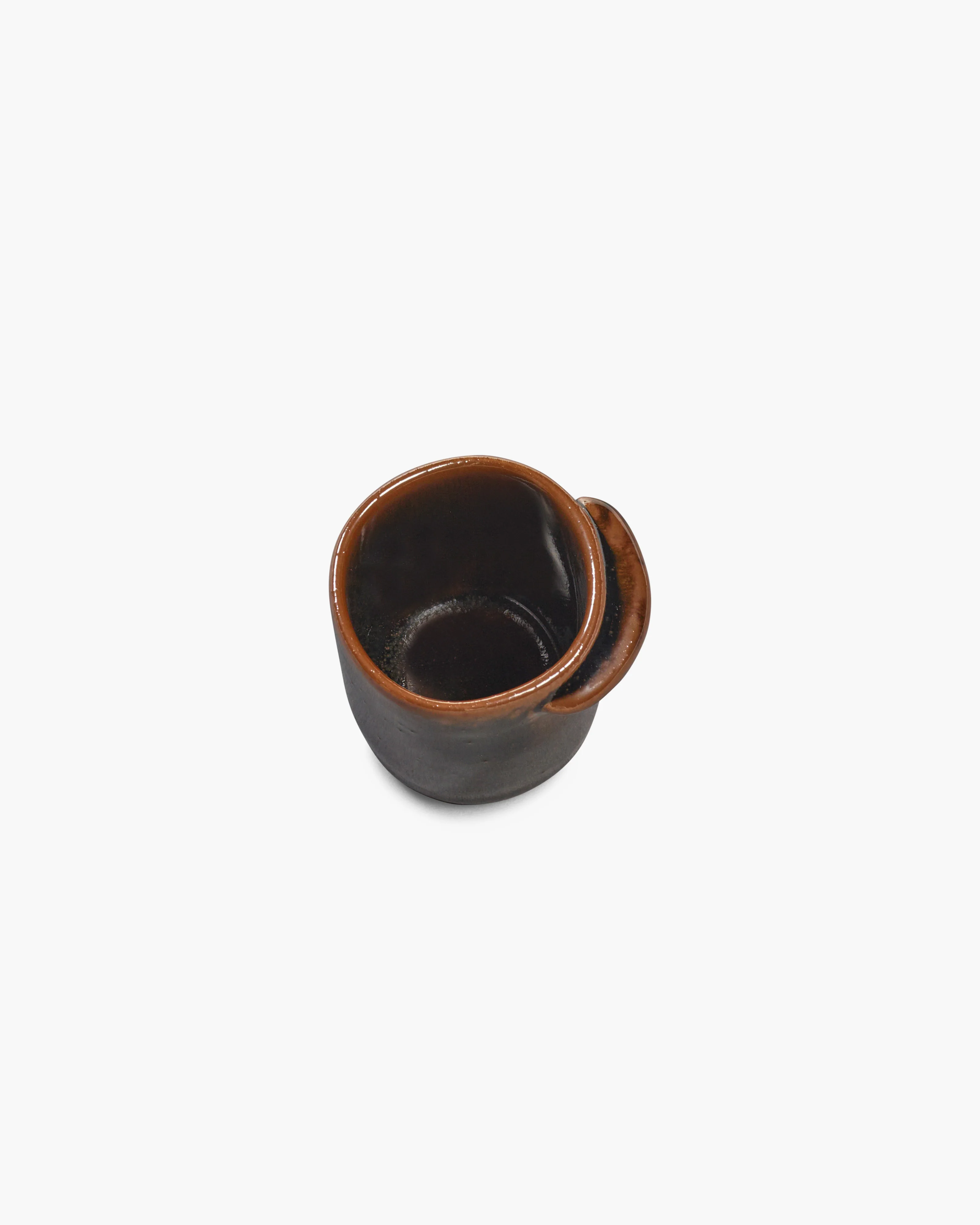 Espresso cup without handle dark brown Out of lines - Image 3