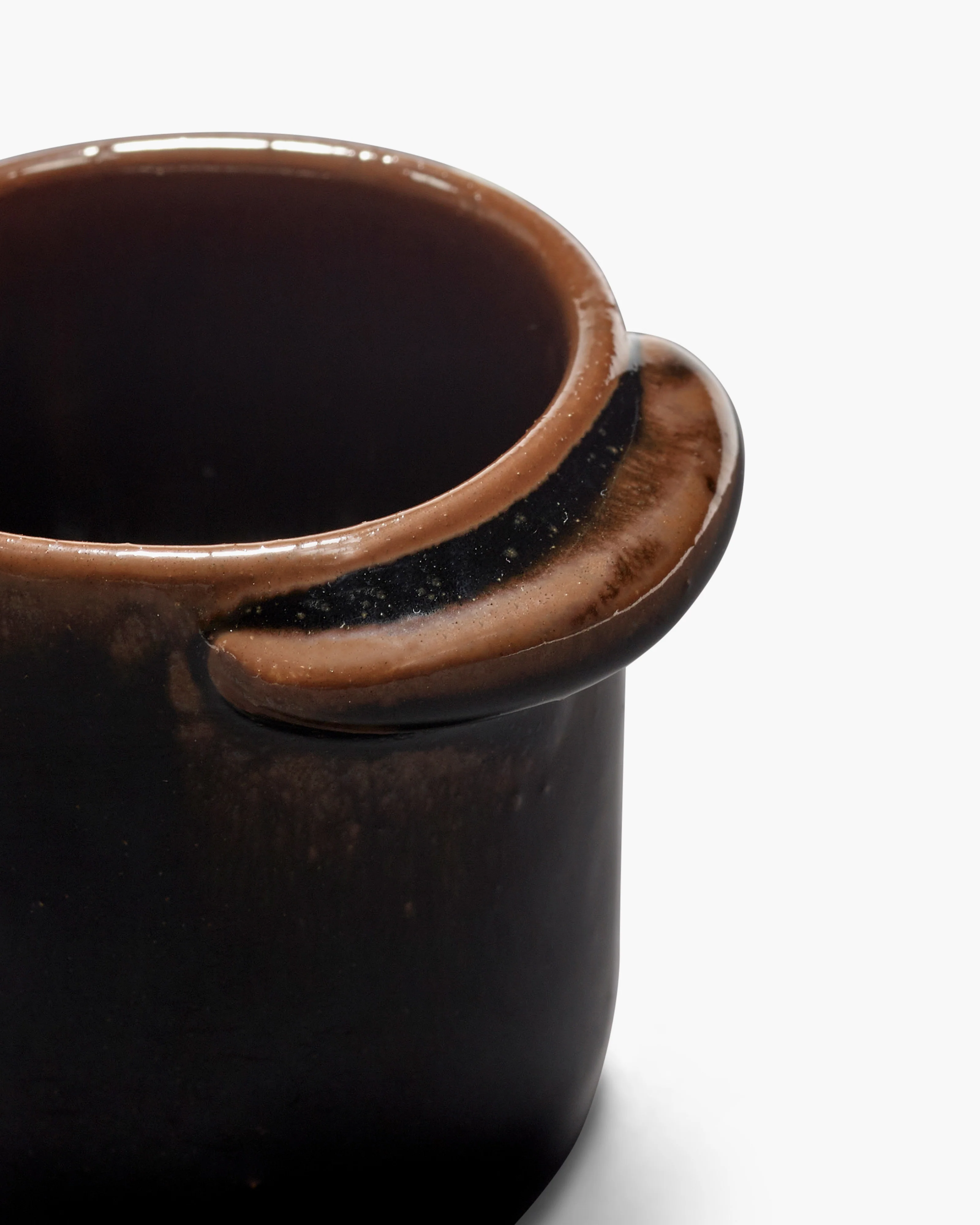 Espresso cup without handle dark brown Out of lines - Image 5