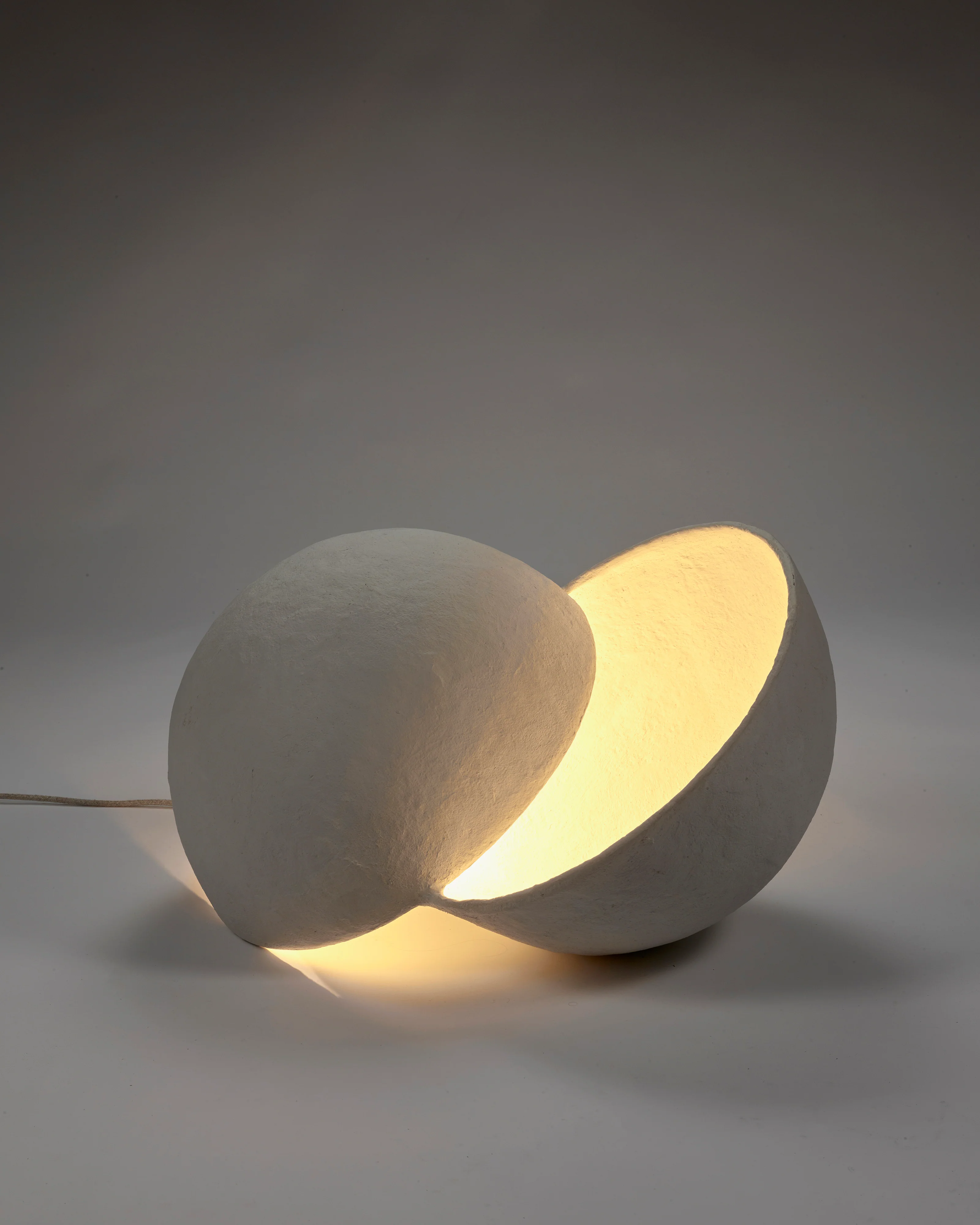 Floor lamp L white paper mache Earth - Image 5