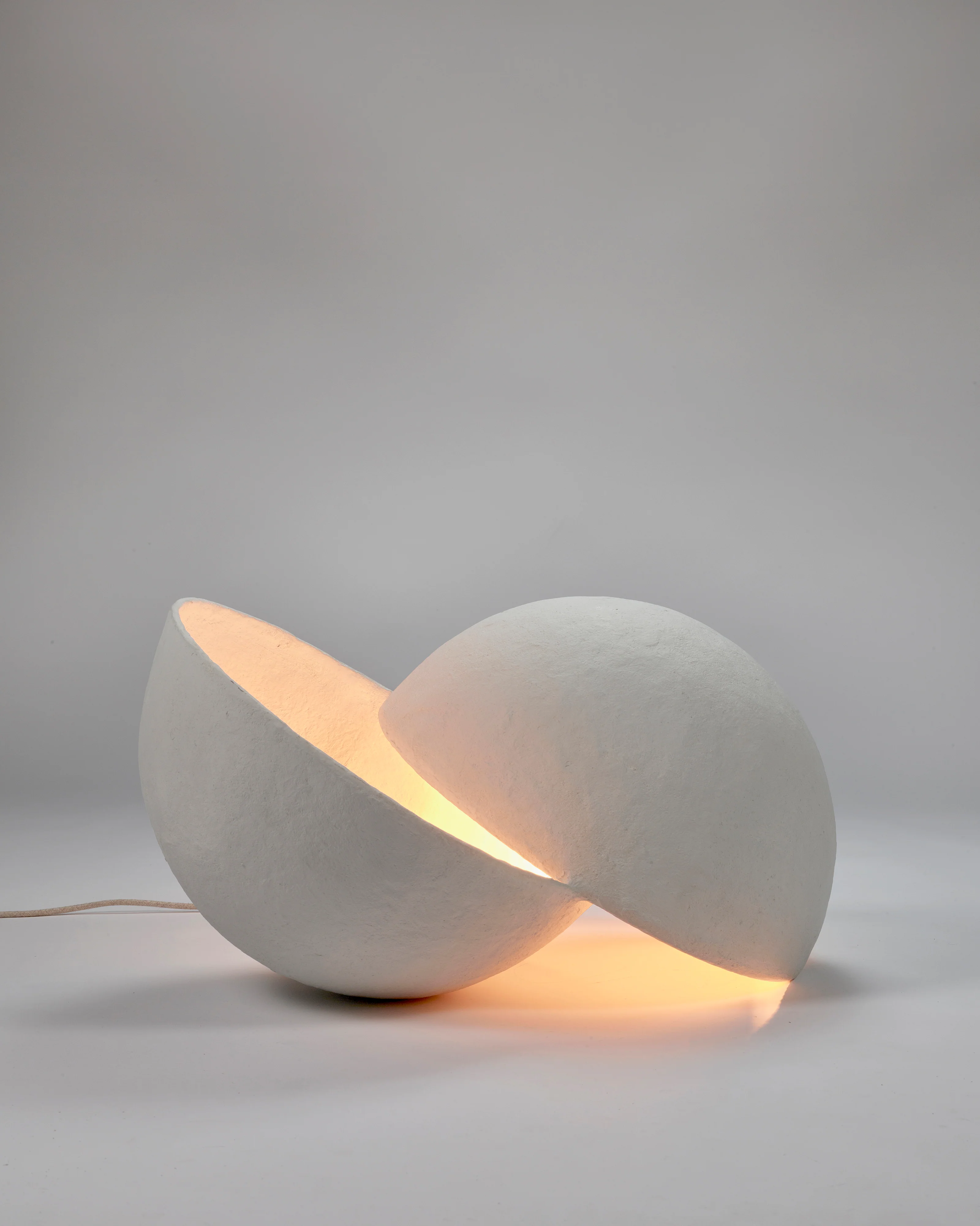 Floor lamp L white paper mache Earth - Image 6