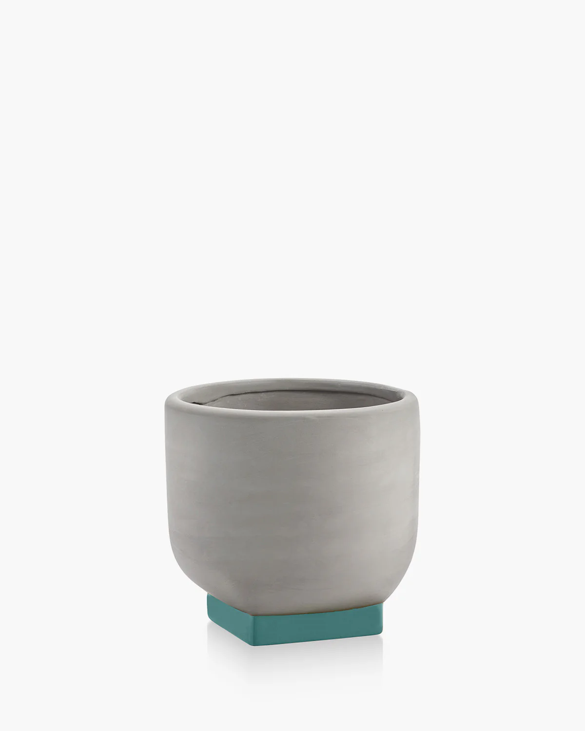 Flower pot 02 grey - turquoise Rosamar
