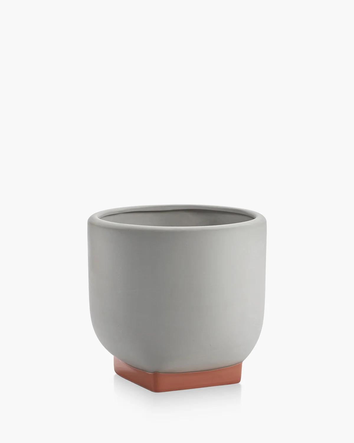 Flower pot 03 grey - orange Rosamar