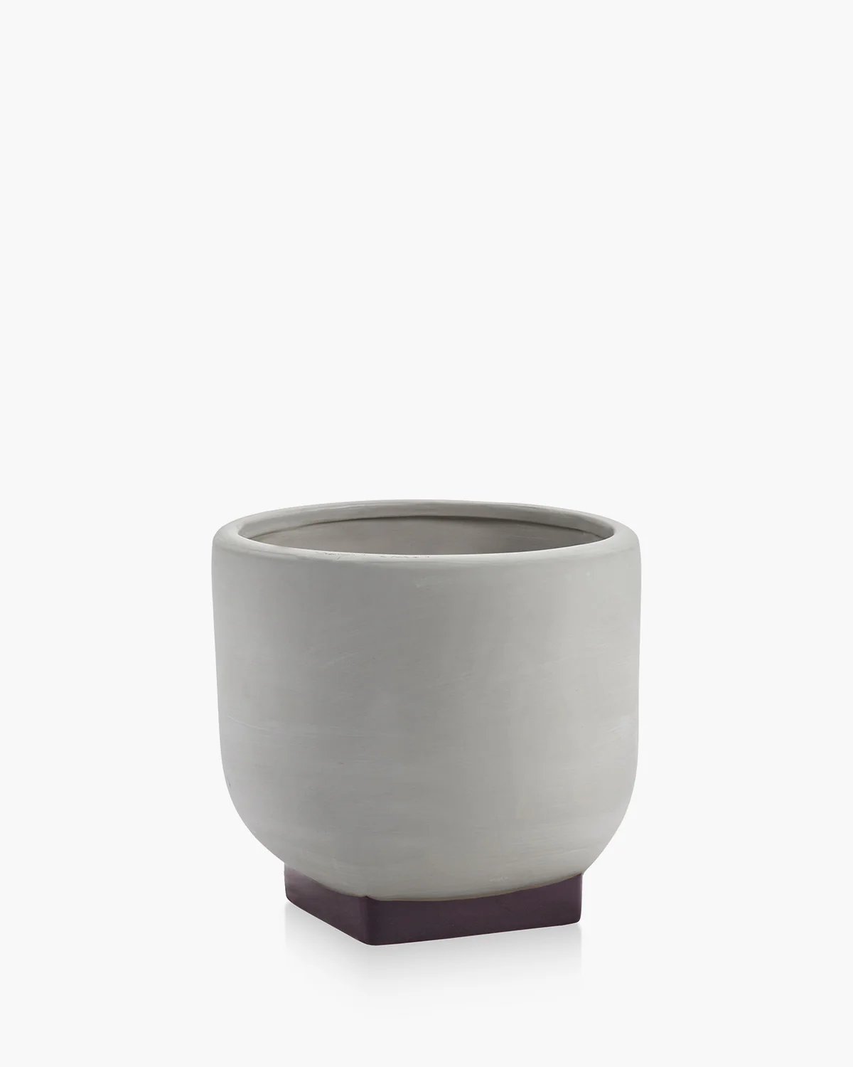 Flower pot 03 grey - purple Rosamar
