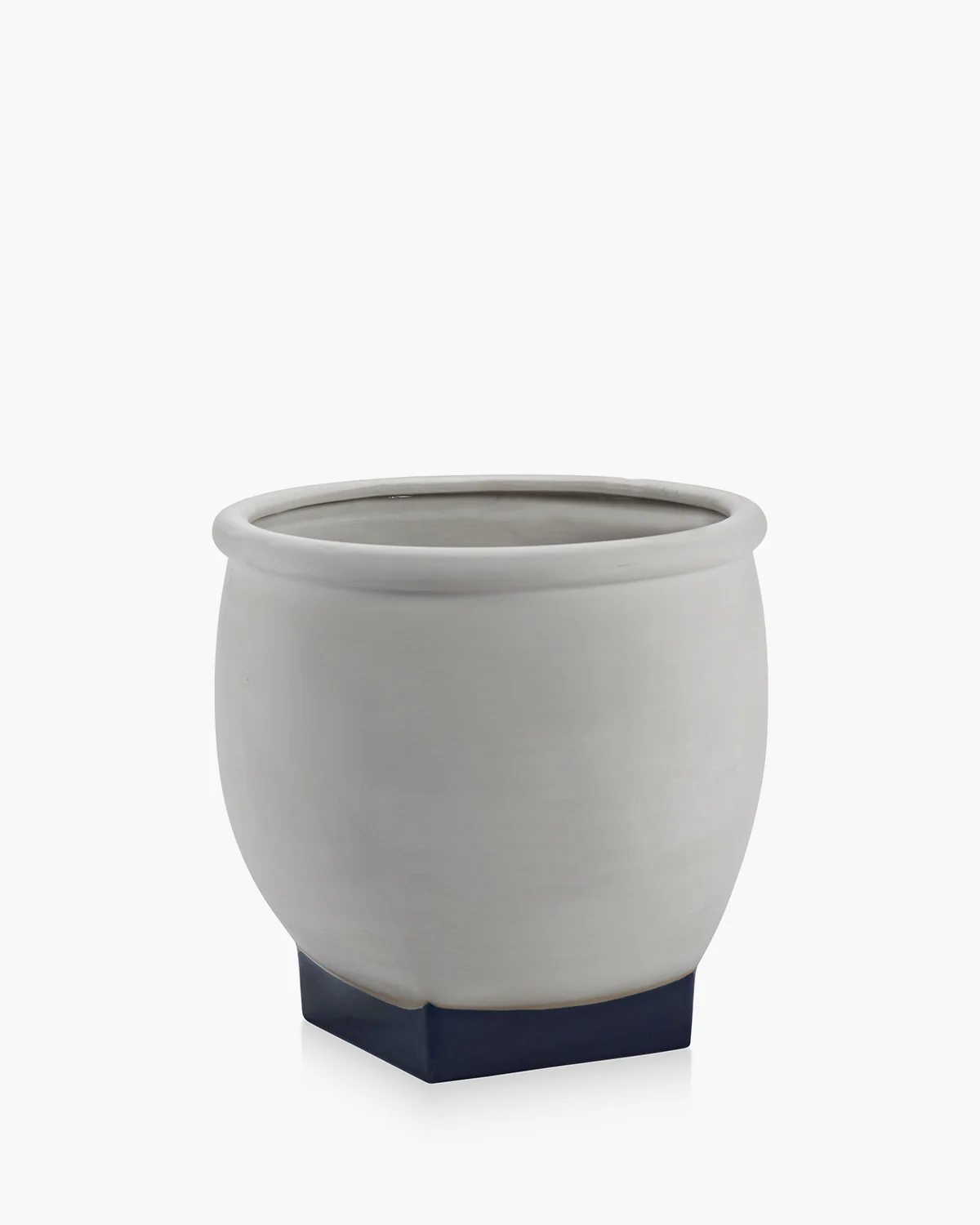 Flower pot 04 grey - dark blue Rosamar
