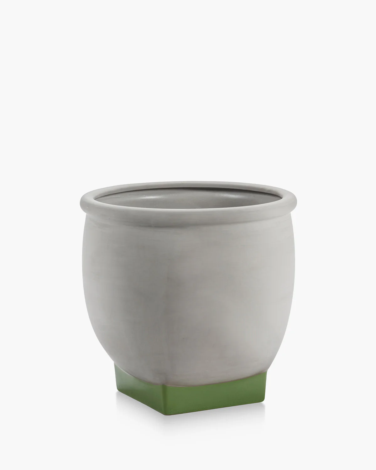 Flower pot 04 grey - green Rosamar