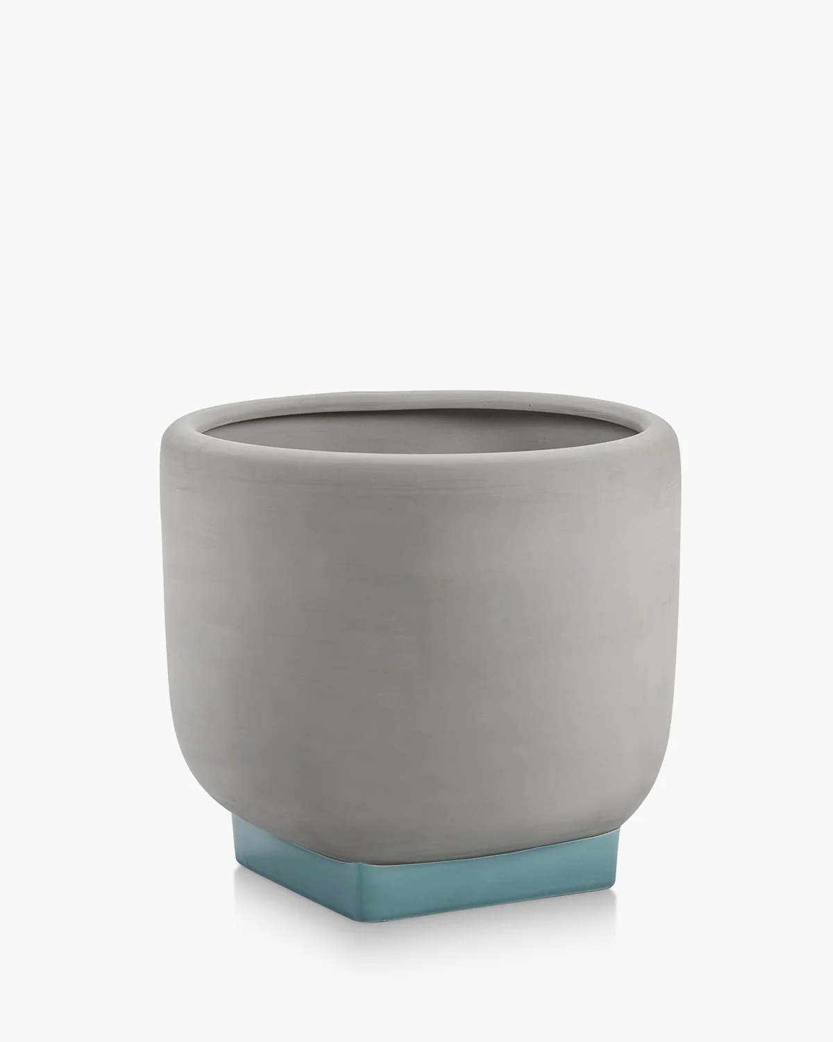 Flower pot 05 grey - turquoise Rosamar