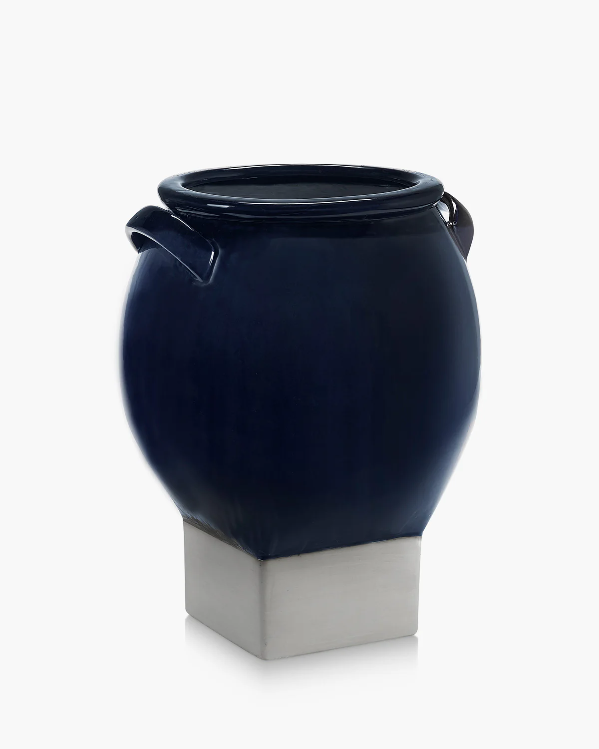Flower pot 08 dark blue - grey Rosamar