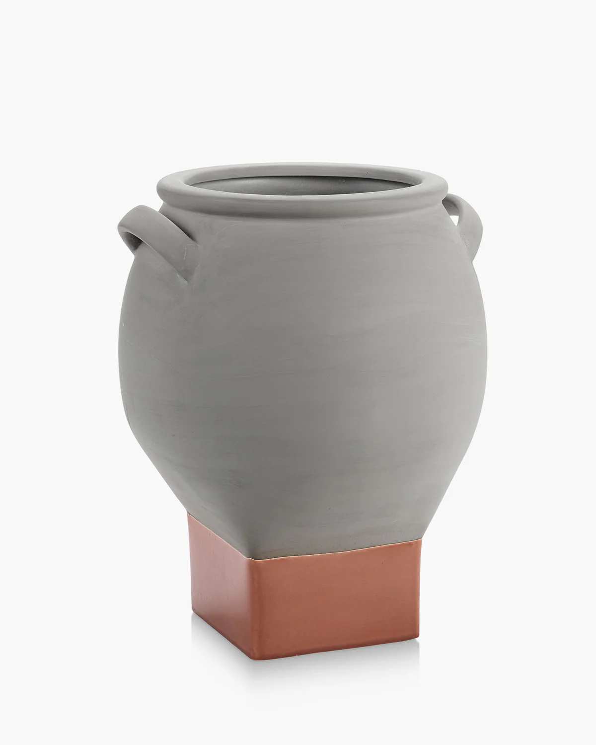 Flower pot 08 grey - orange Rosamar