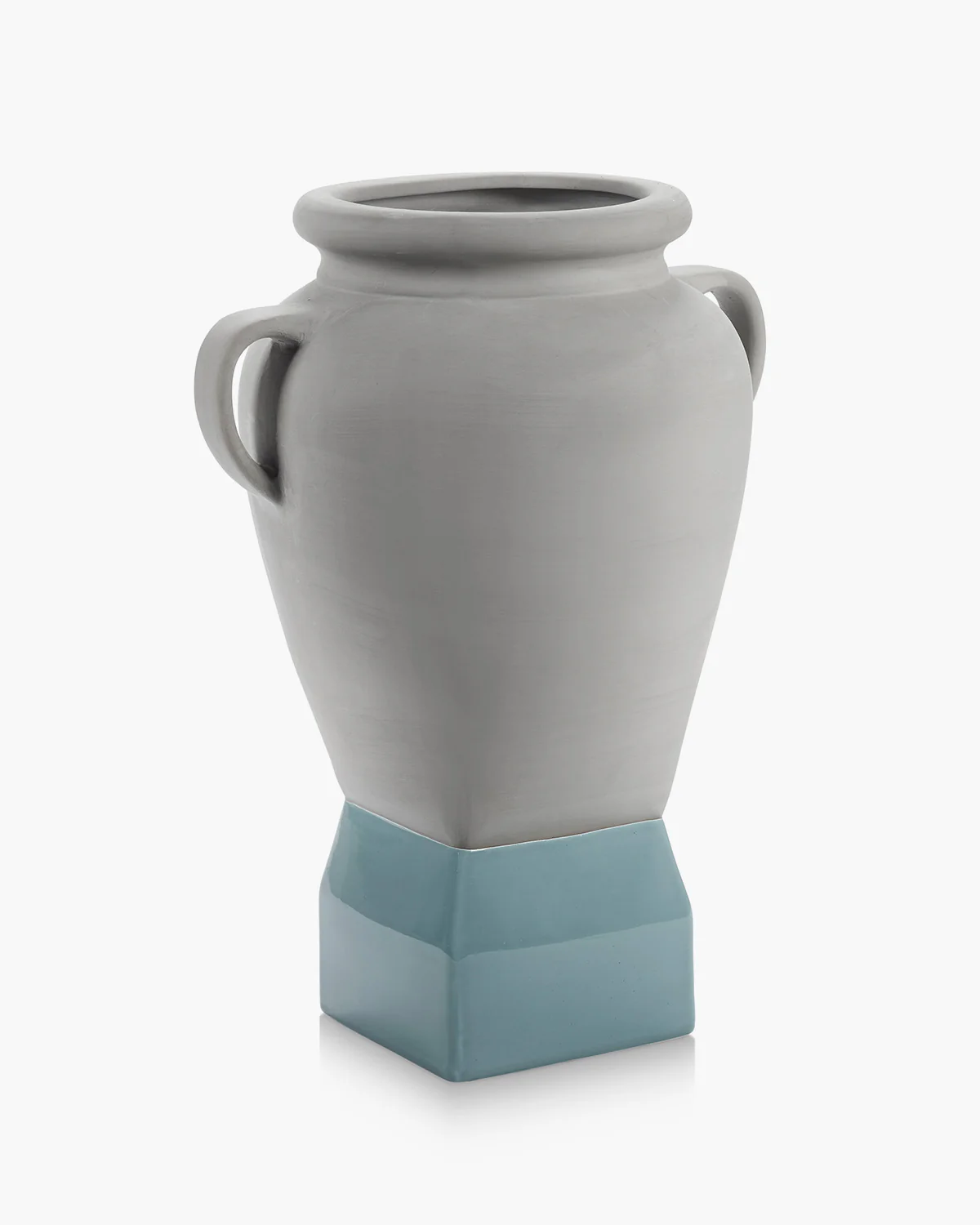 Flower pot 09 grey - turquoise Rosamar