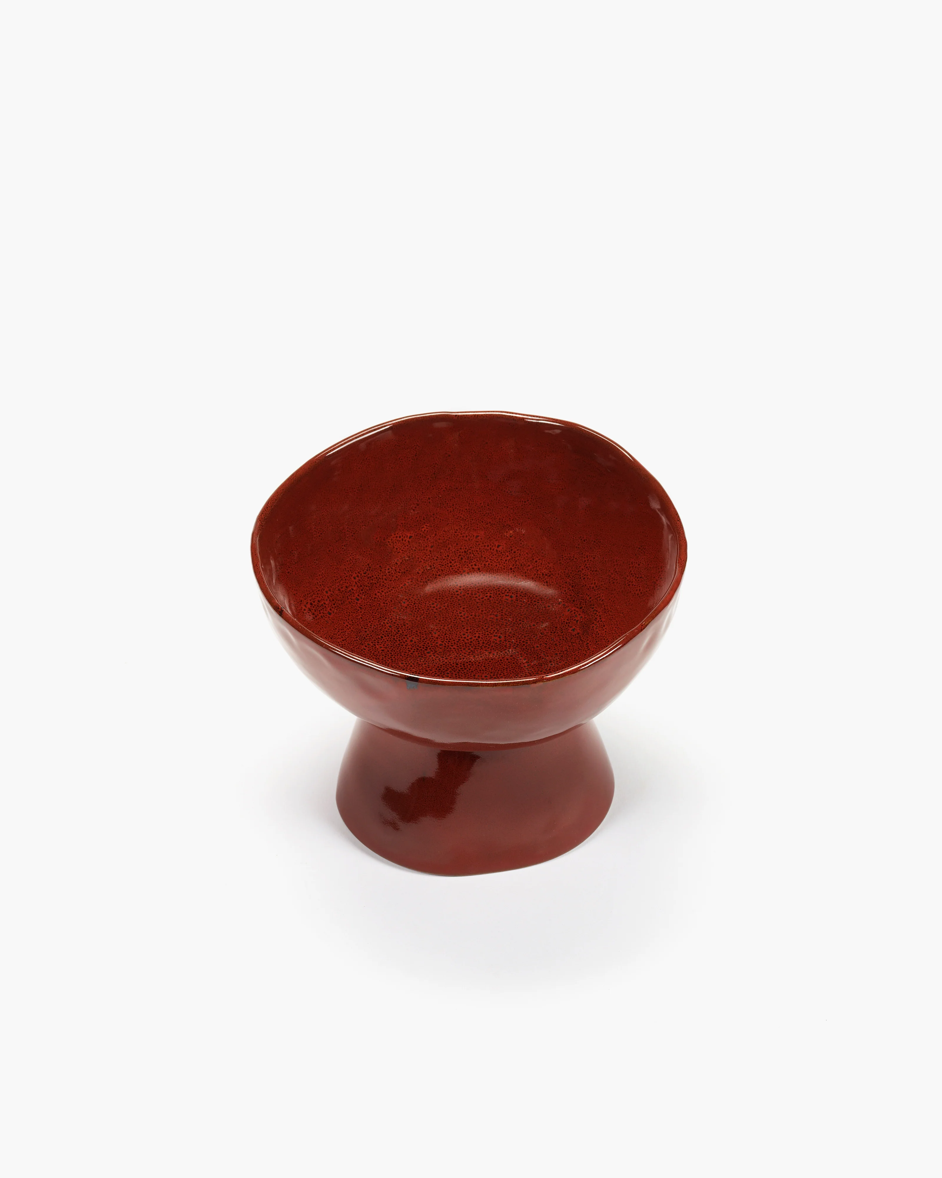 High bowl large on foot red La Mère - Image 2