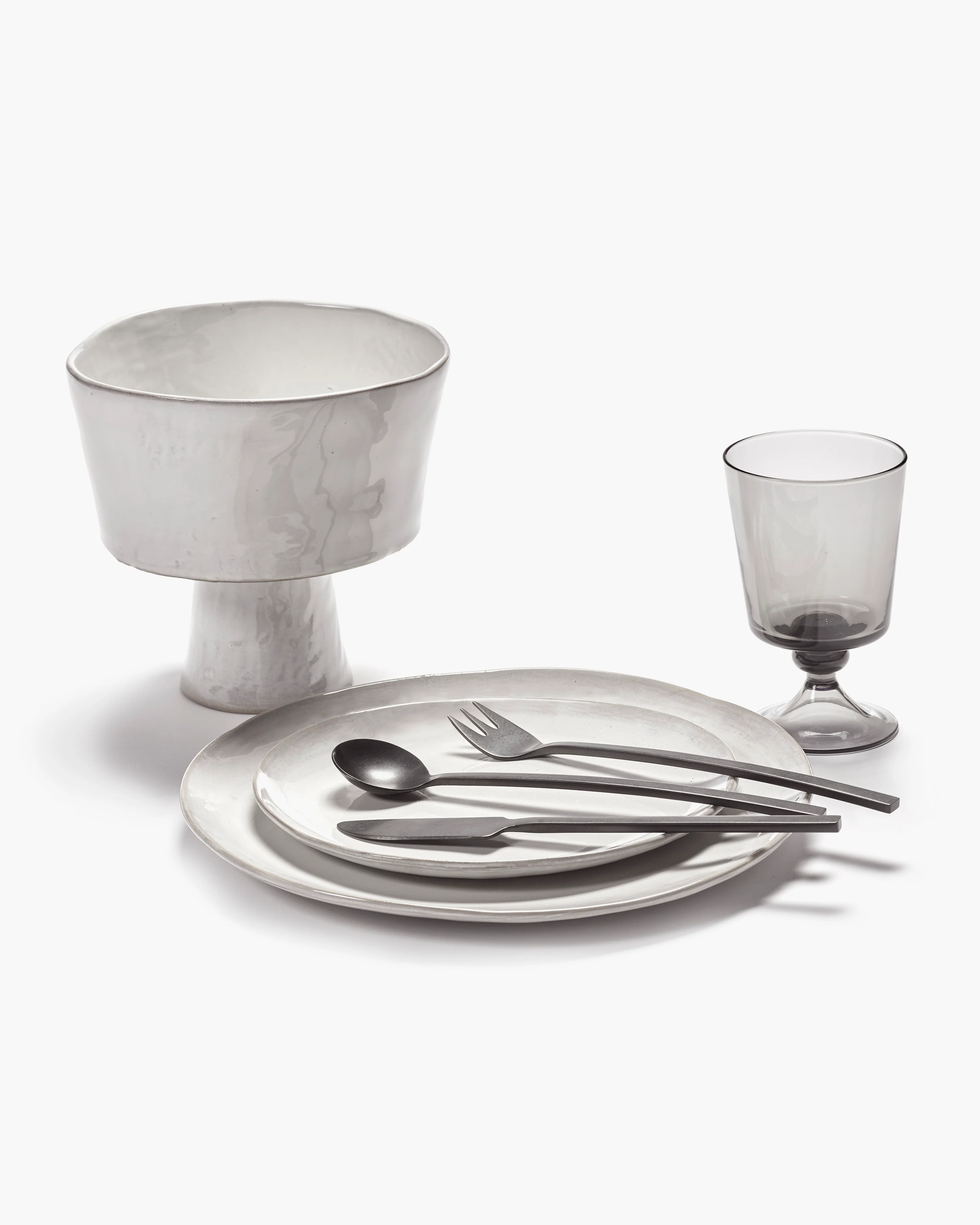 High bowl on foot off-white La Mère - Image 4