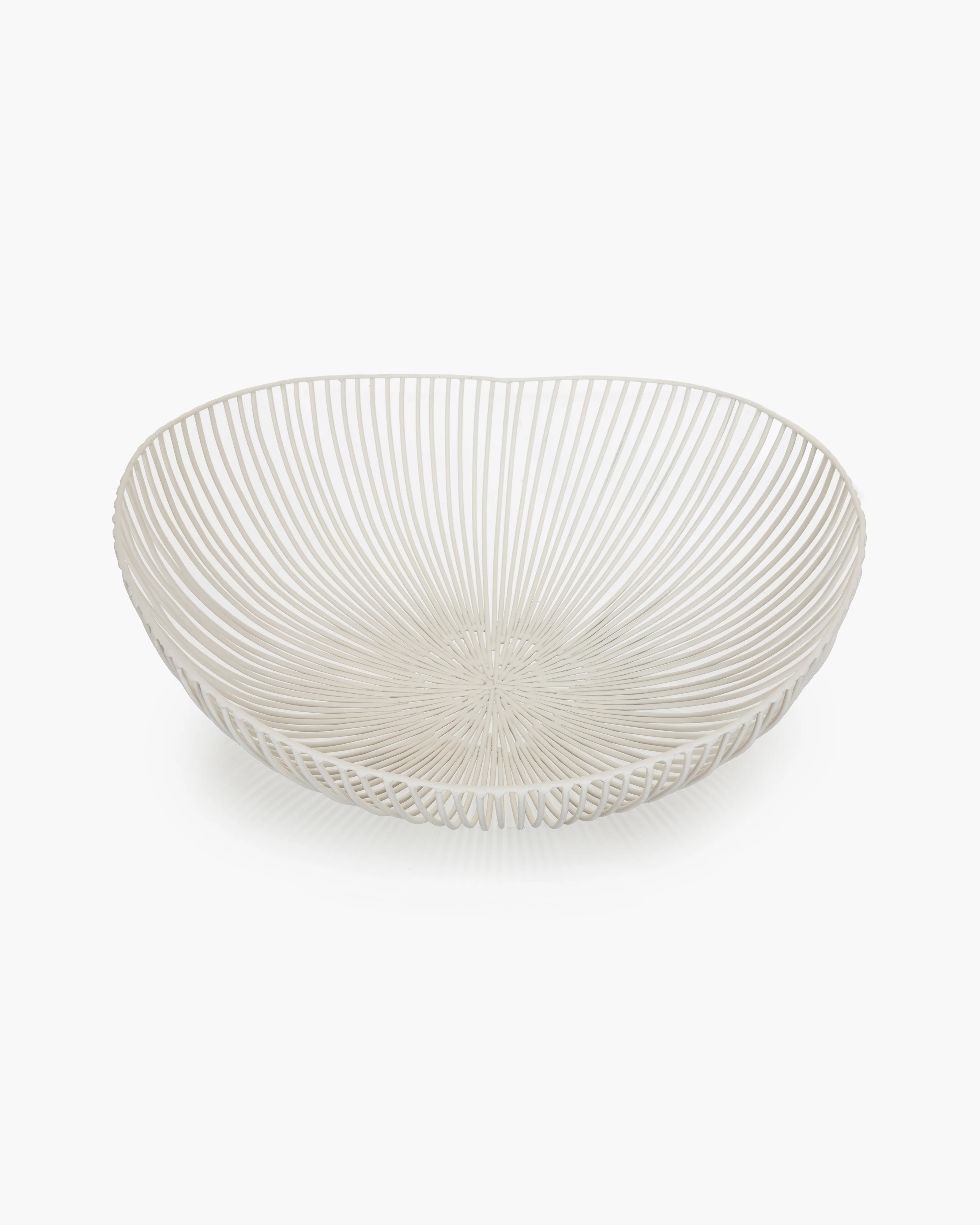 Iron basket oval white Meo Metal Sculptures - Image 2
