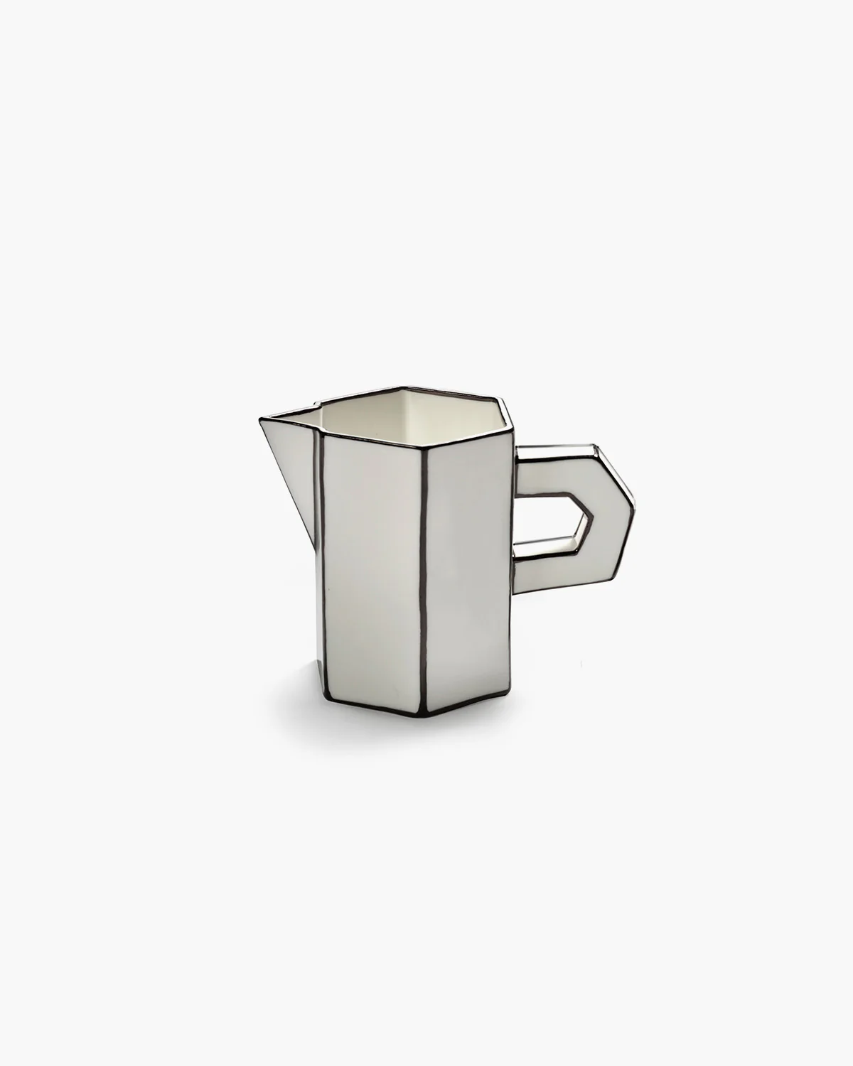 Jug white - black Carte Blanche