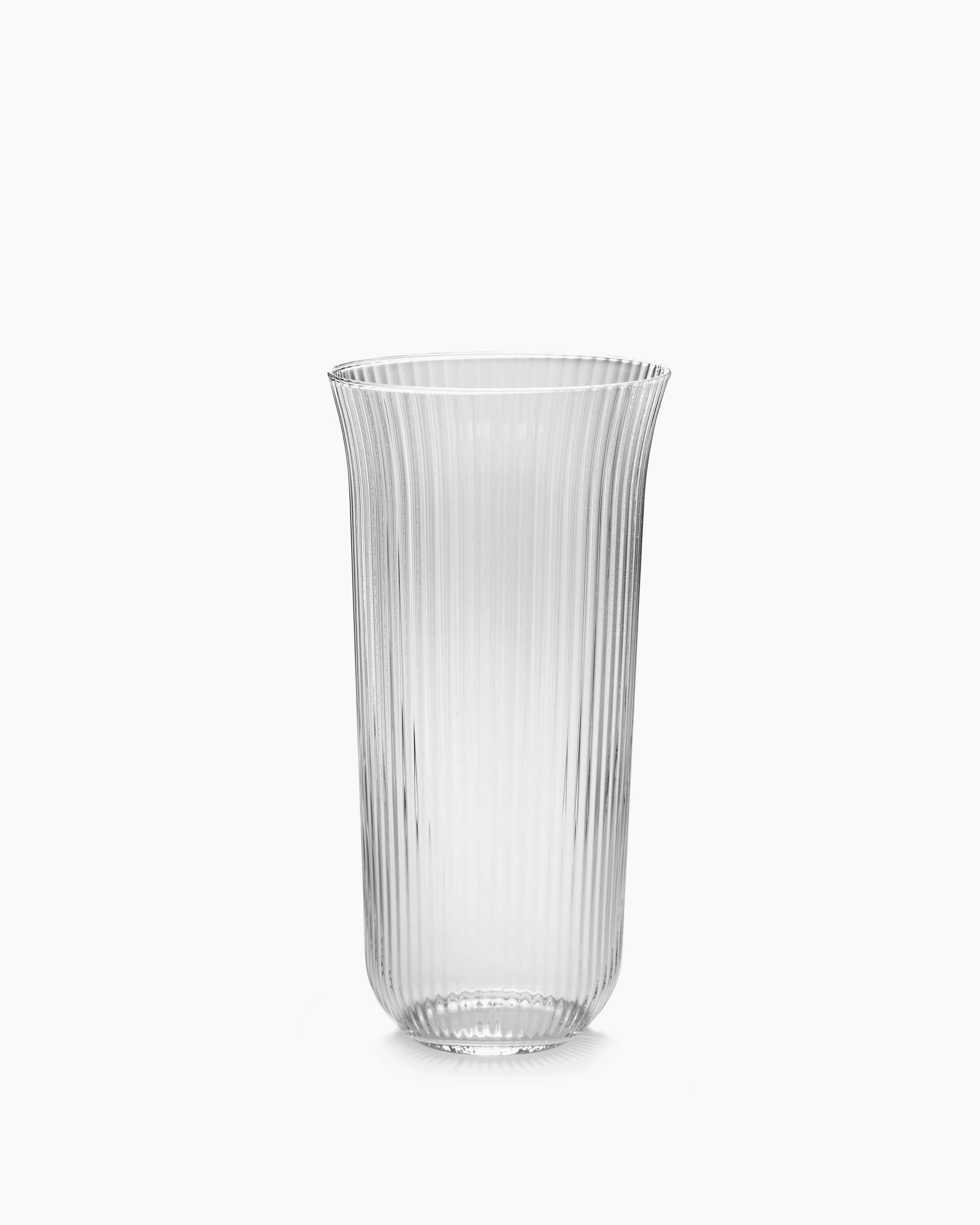 Longdrink transparent ribbed glass Inku - Image 2