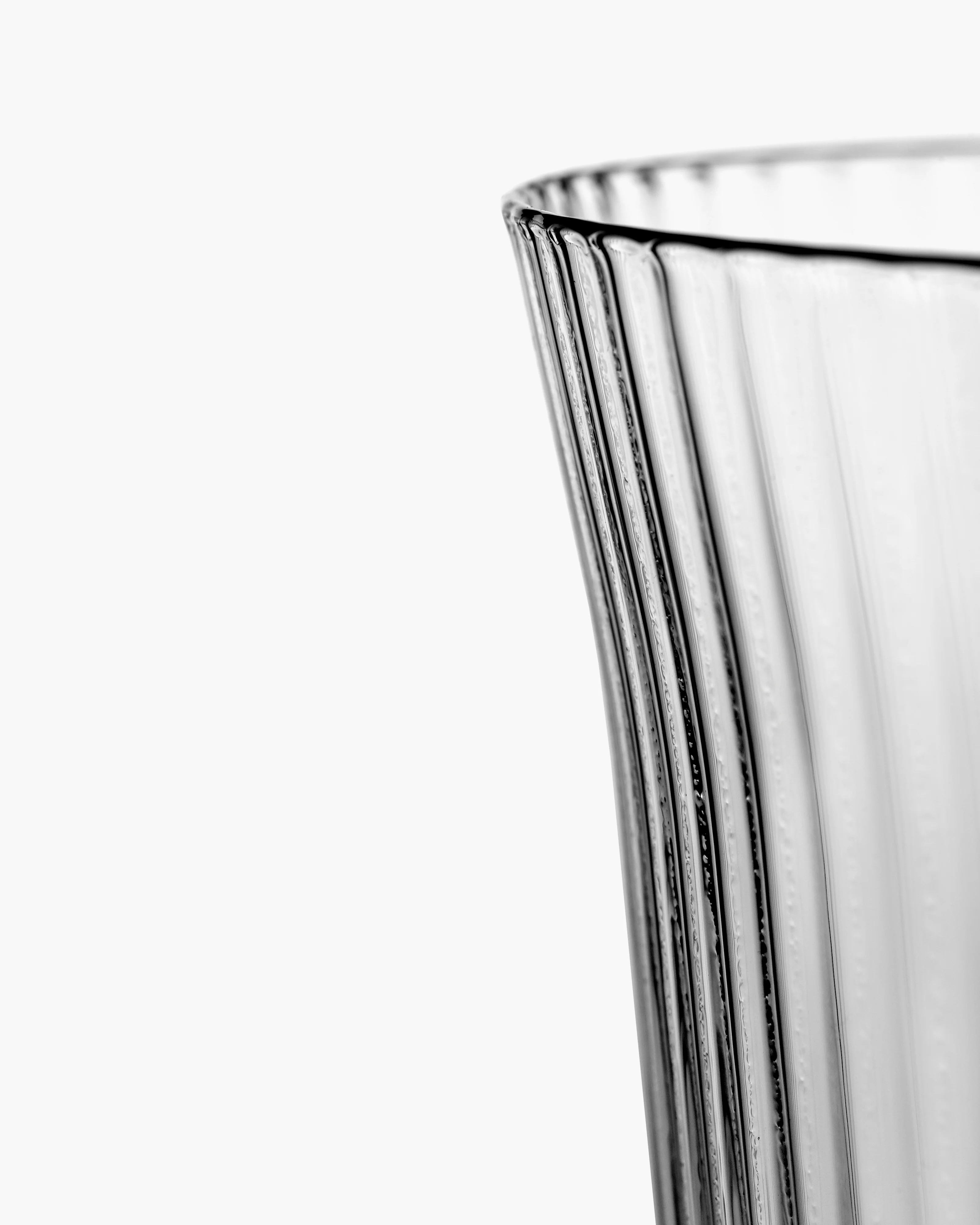 Longdrink transparent ribbed glass Inku - Image 3