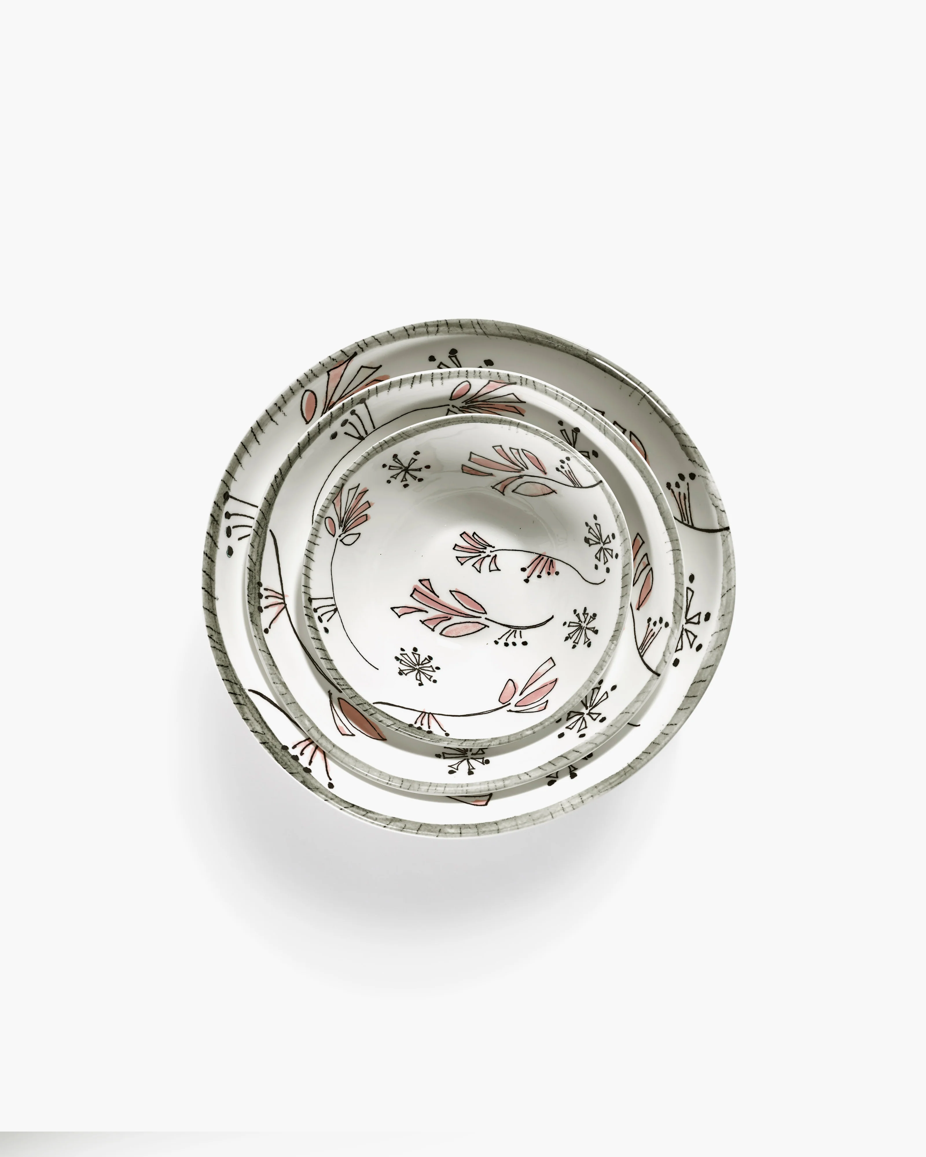 Low bowl L Fiore rosa Midnight Flowers - Image 5