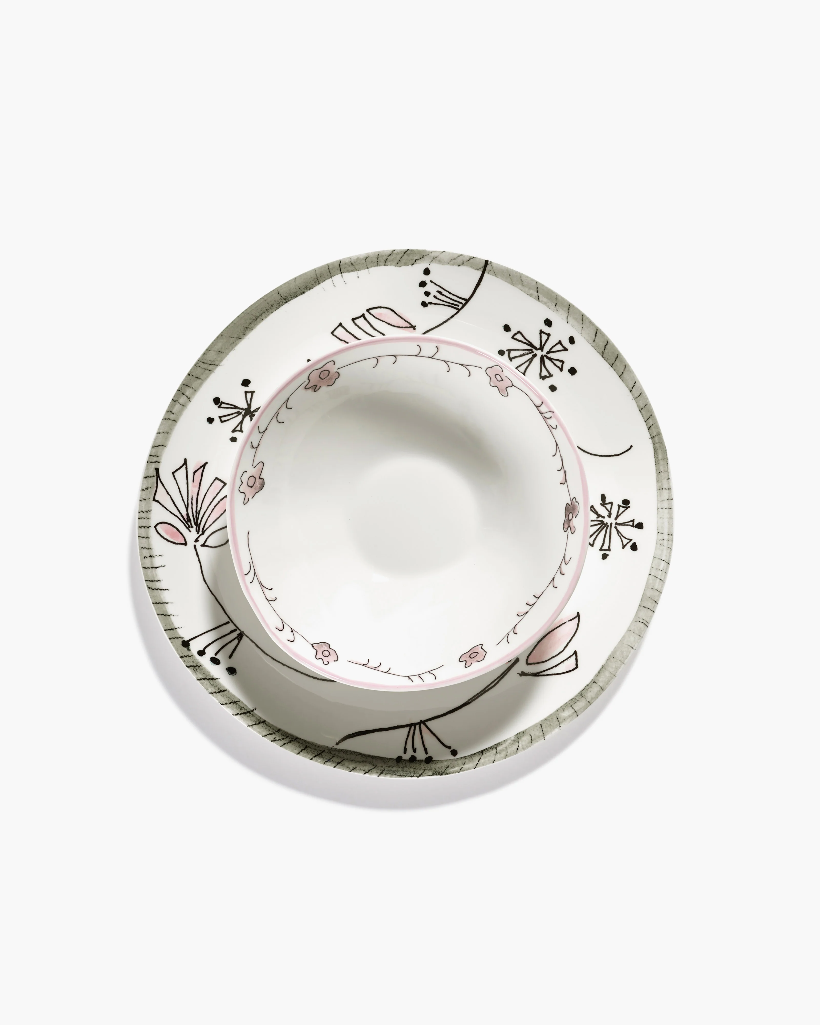 Low bowl M Dark viola Midnight Flowers - Image 5