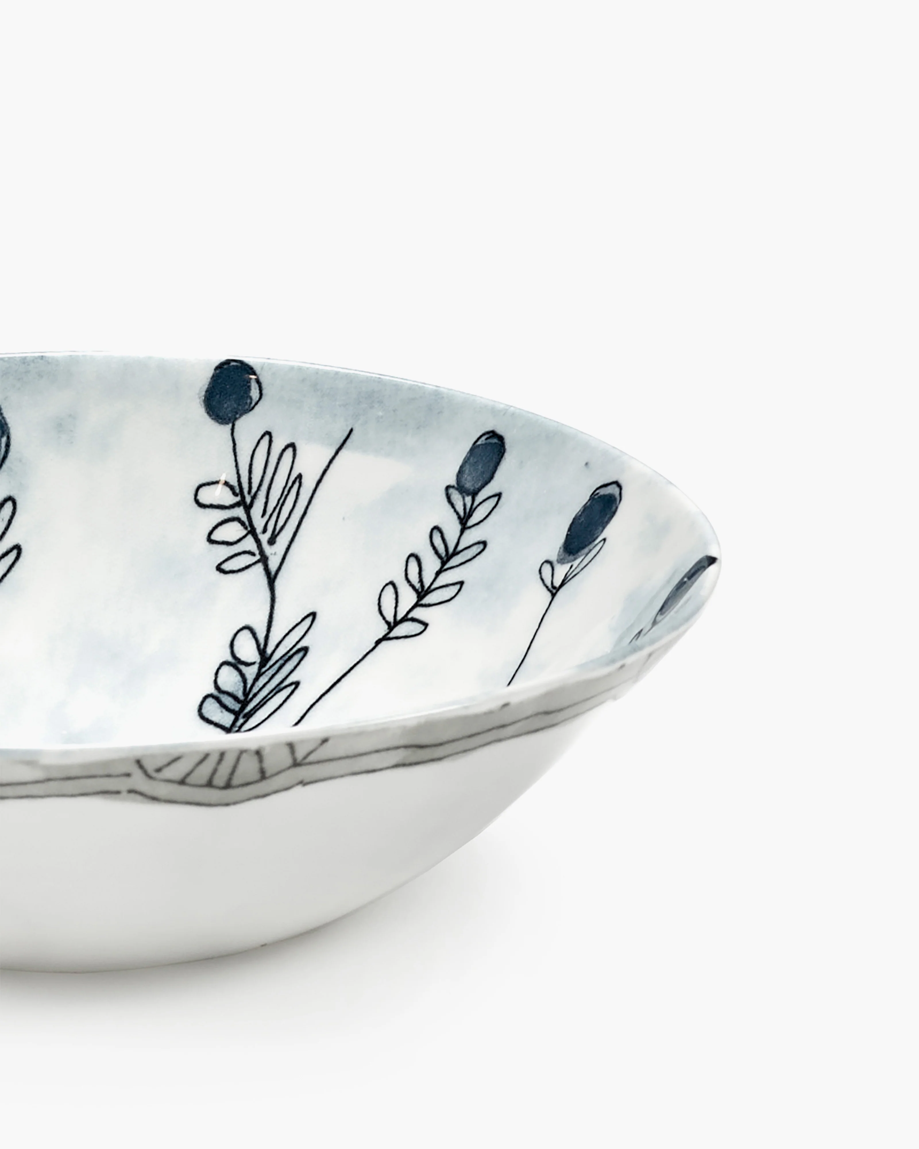 Low bowl M Mirtillo tea Midnight Flowers - Image 4