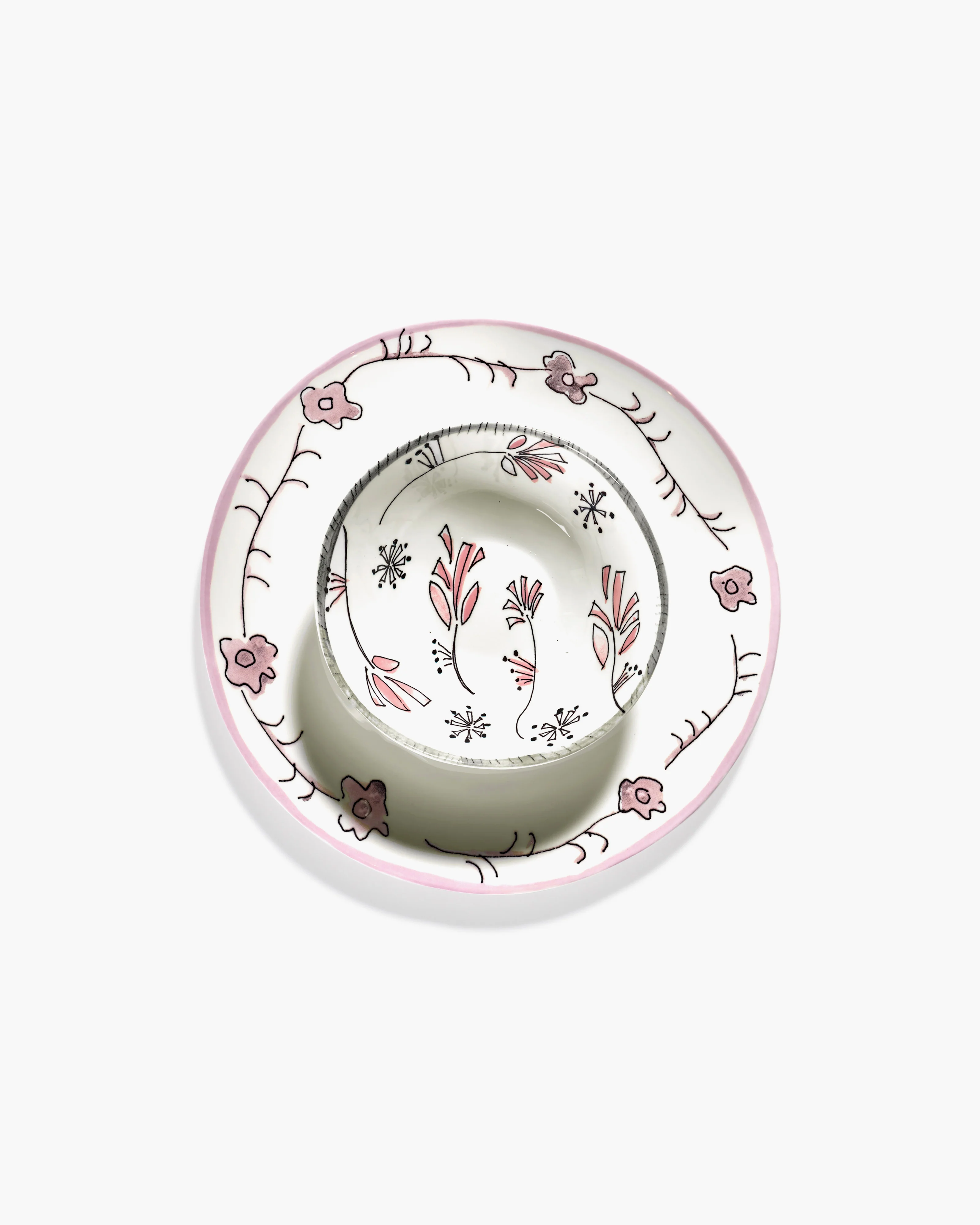 Low bowl S Fiore rosa Midnight Flowers - Image 6