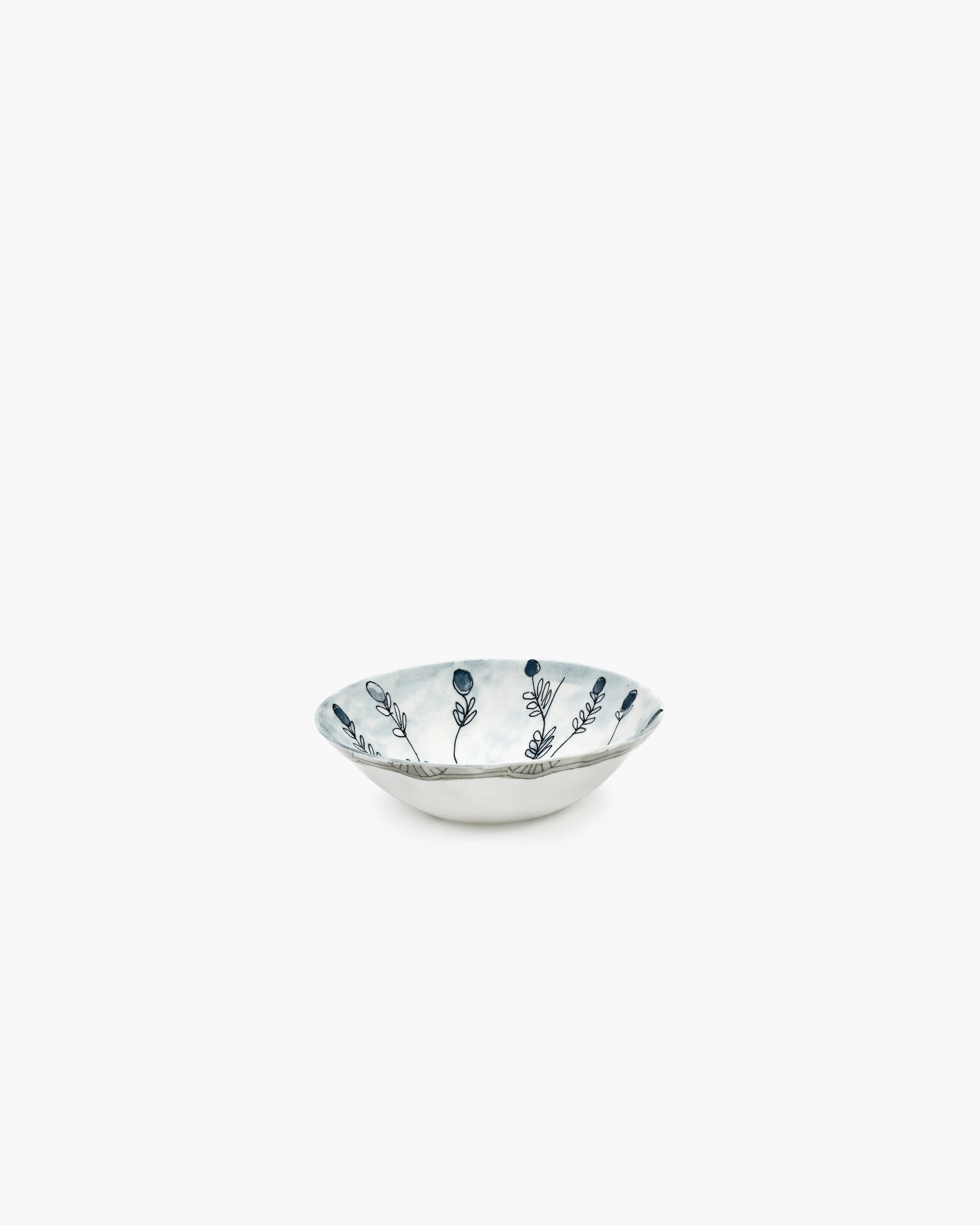 Low bowl S Mirtillo tea Midnight Flowers