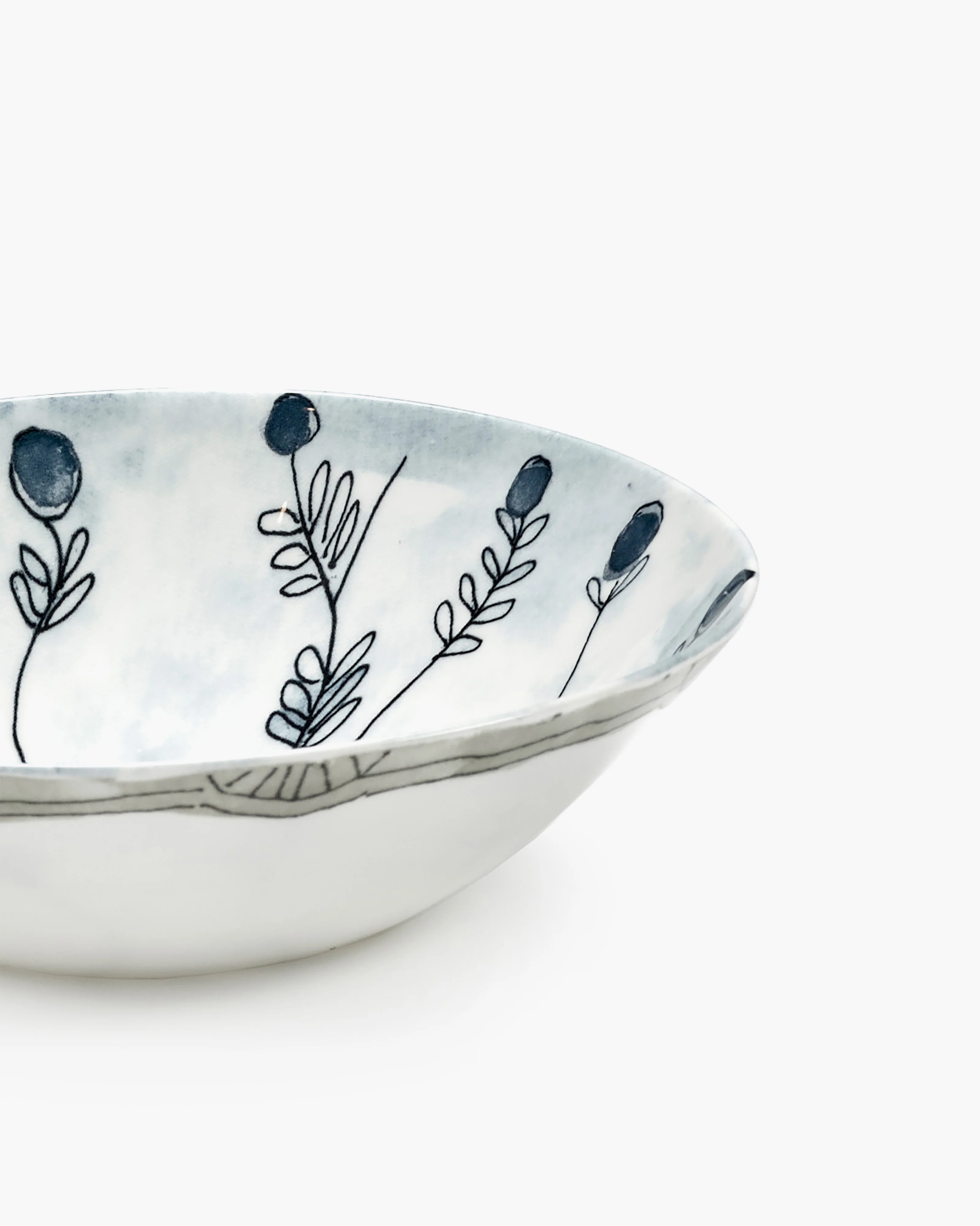 Low bowl S Mirtillo tea Midnight Flowers - Image 4