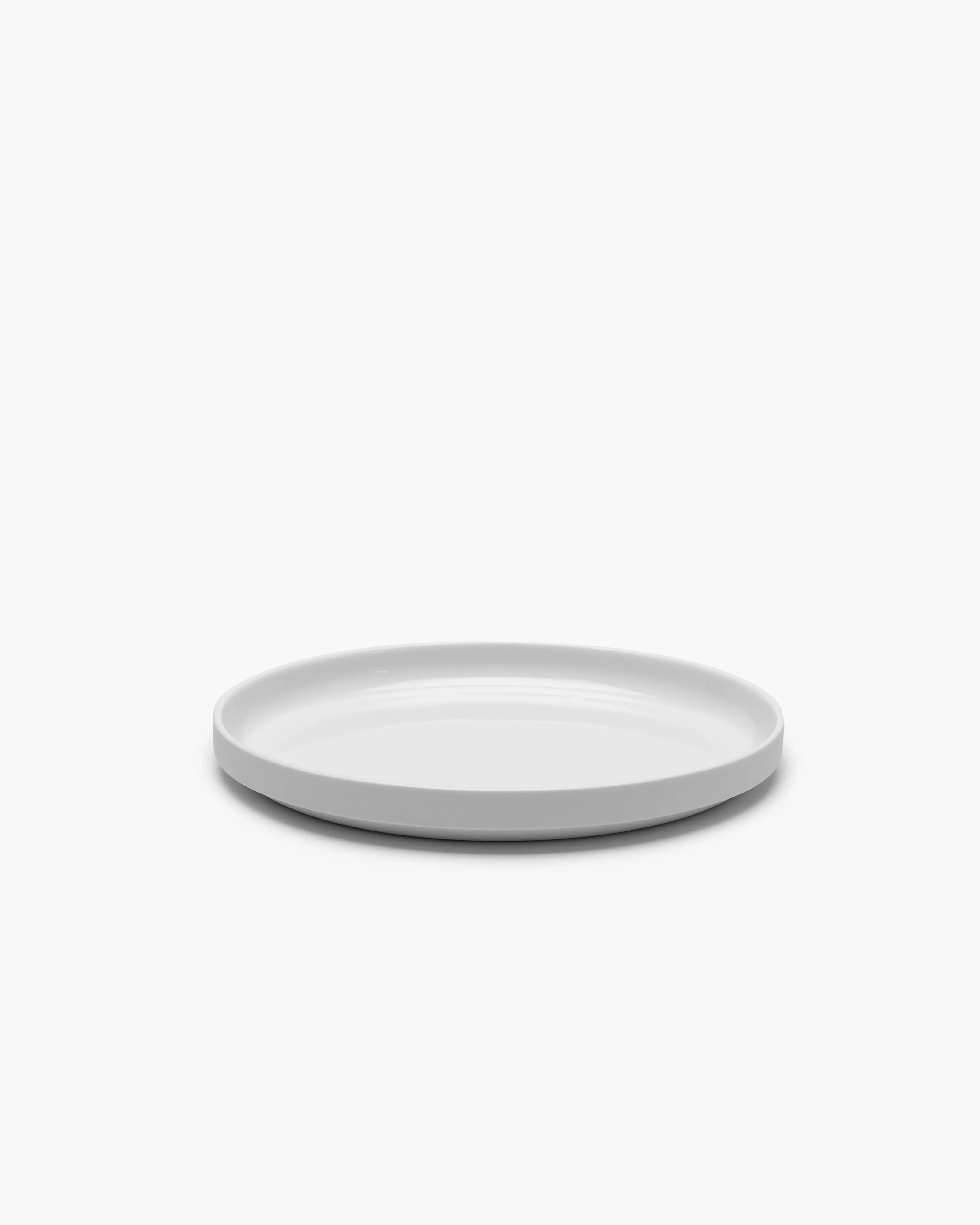Low dinner plate white matt Passe-partout