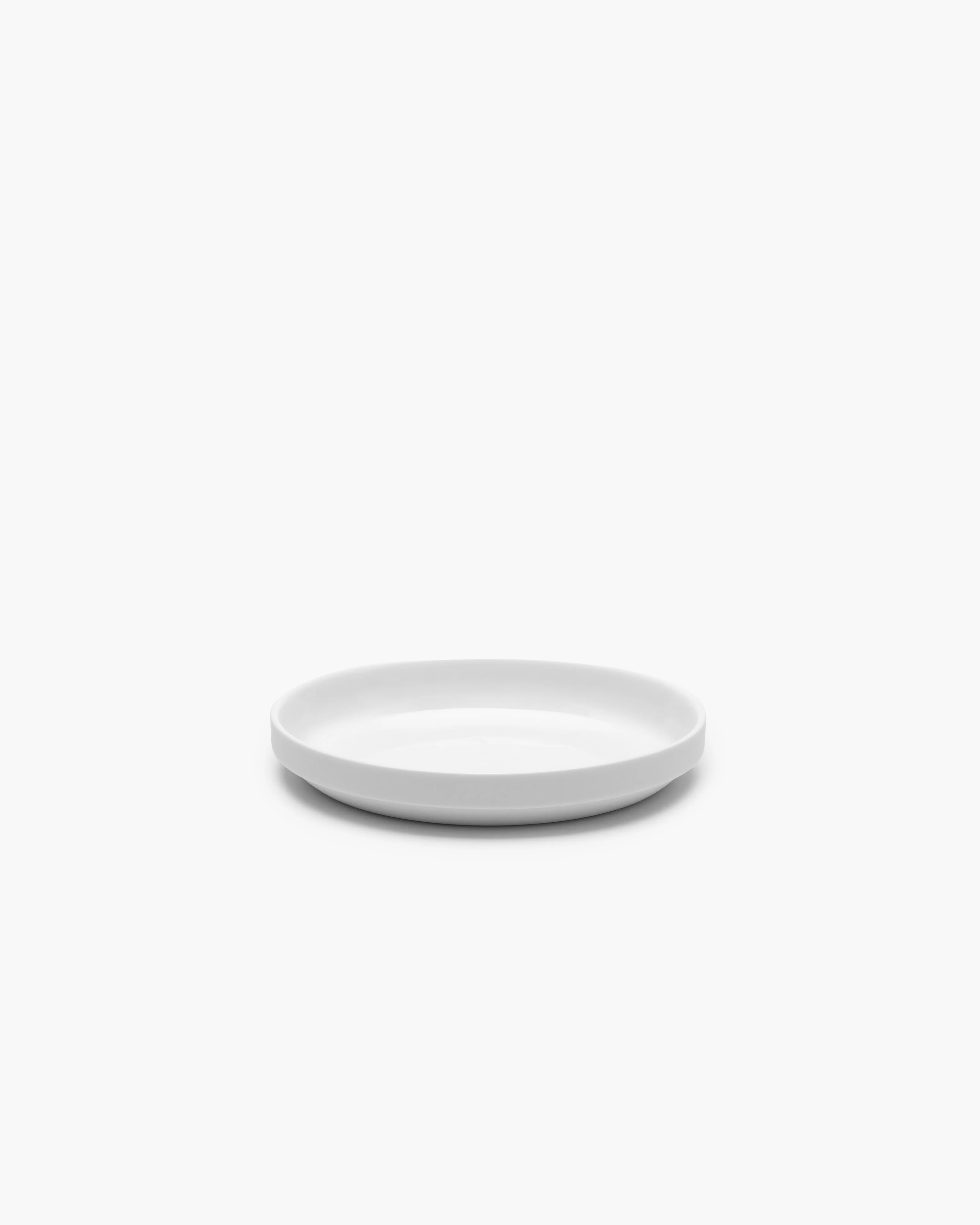 Low breakfast plate white matt Passe-partout