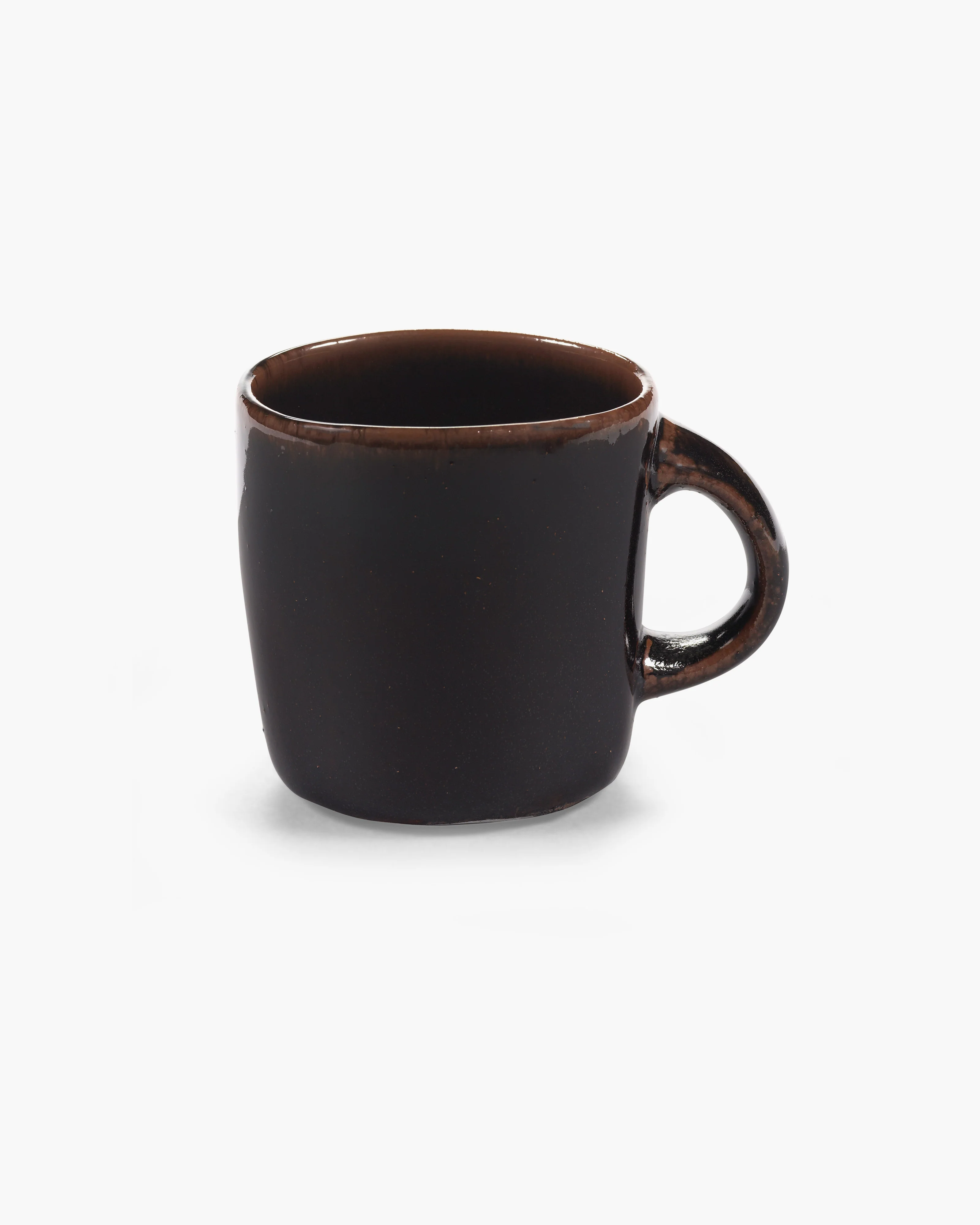 Mug dark brown Out of lines